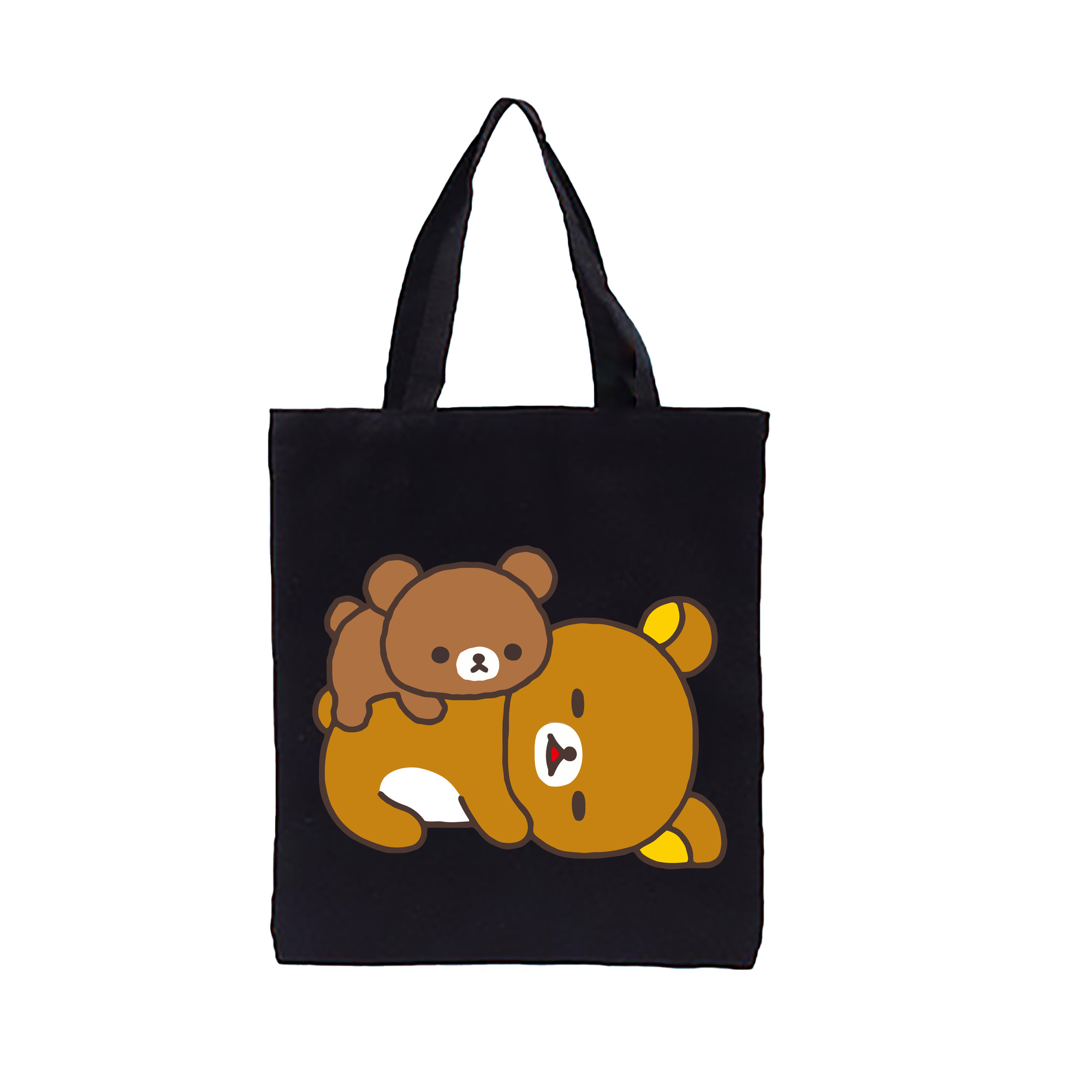 （画像用） リラックマ リラックマ キイロイトリ Rilakkuma Korilakkuma Kiiroitori 縦型キャンバス生地手提げバッグ　トートバッグ