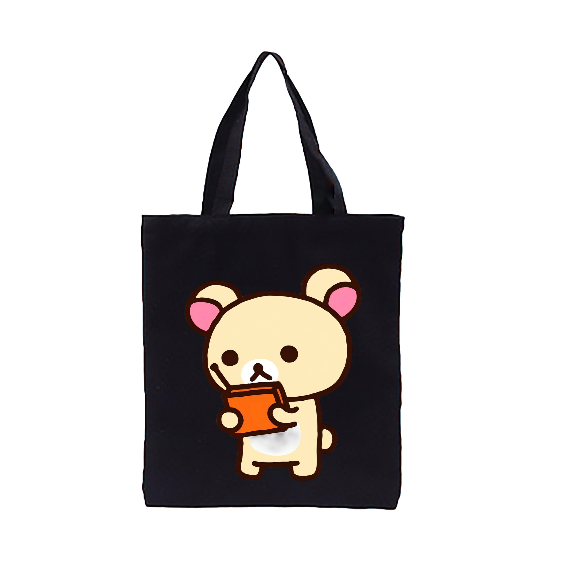 （画像用） リラックマ リラックマ キイロイトリ Rilakkuma Korilakkuma Kiiroitori 縦型キャンバス生地手提げバッグ　トートバッグ