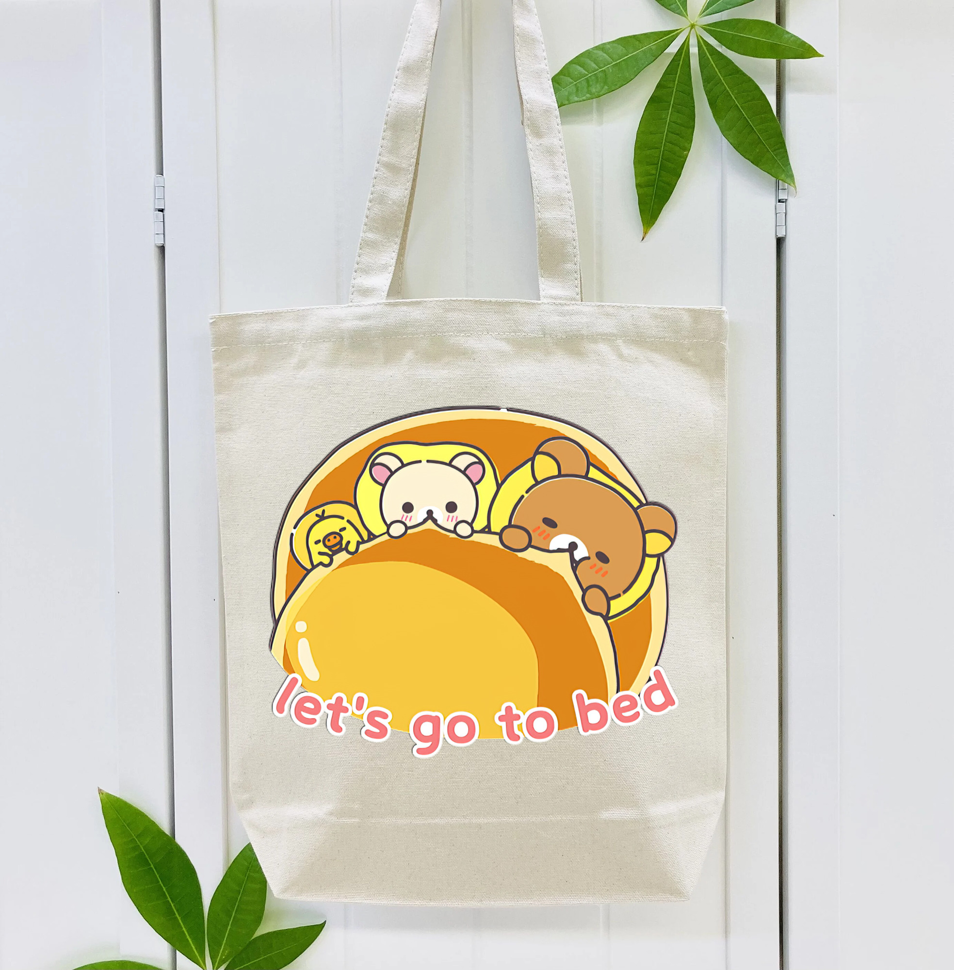 リラックマ リラックマ キイロイトリ Rilakkuma Korilakkuma Kiiroitori 縦型キャンバス生地手提げバッグ　トートバッグ