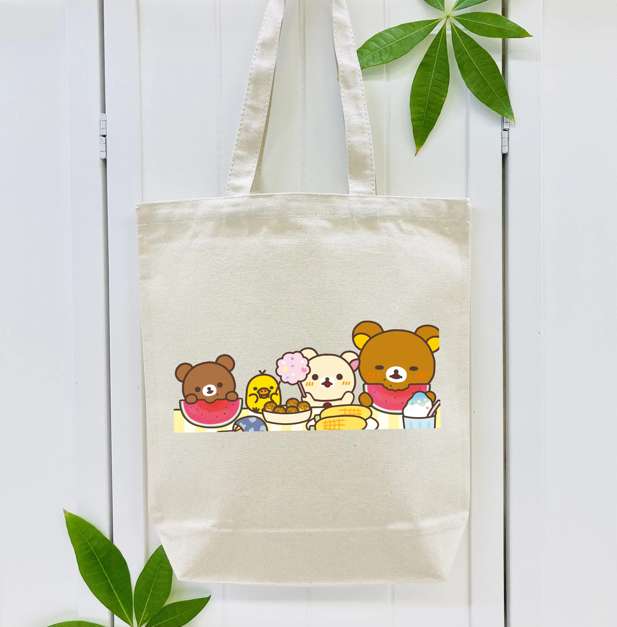 リラックマ リラックマ キイロイトリ Rilakkuma Korilakkuma Kiiroitori 縦型キャンバス生地手提げバッグ　トートバッグ