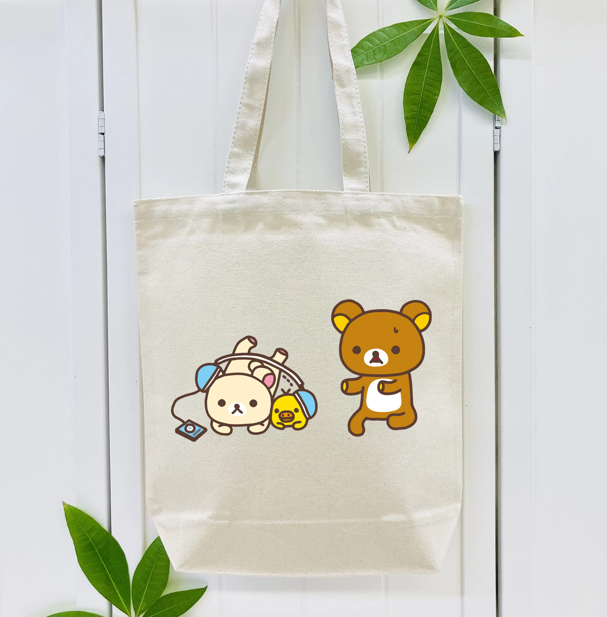 リラックマ リラックマ キイロイトリ Rilakkuma Korilakkuma Kiiroitori 縦型キャンバス生地手提げバッグ　トートバッグ