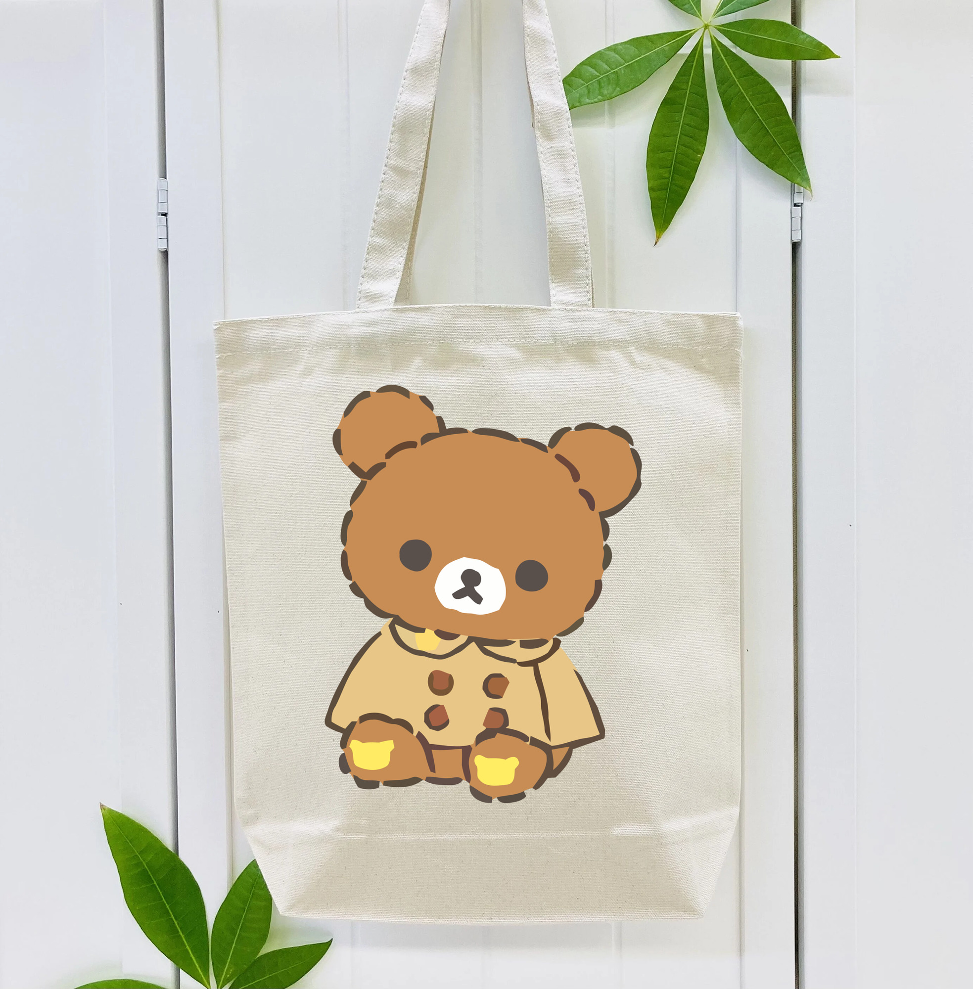 リラックマ リラックマ キイロイトリ Rilakkuma Korilakkuma Kiiroitori 縦型キャンバス生地手提げバッグ　トートバッグ