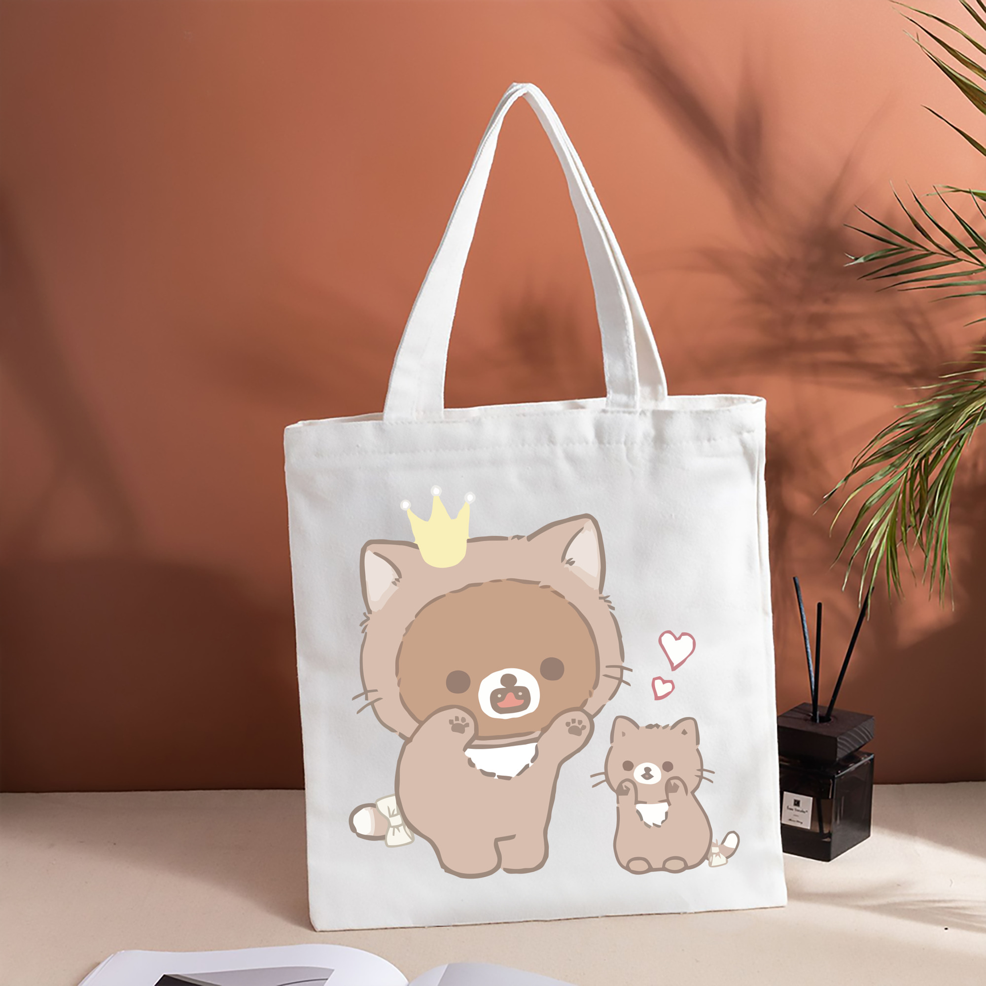 リラックマ リラックマ キイロイトリ Rilakkuma Korilakkuma Kiiroitori 縦型キャンバス生地手提げバッグ　トートバッグ