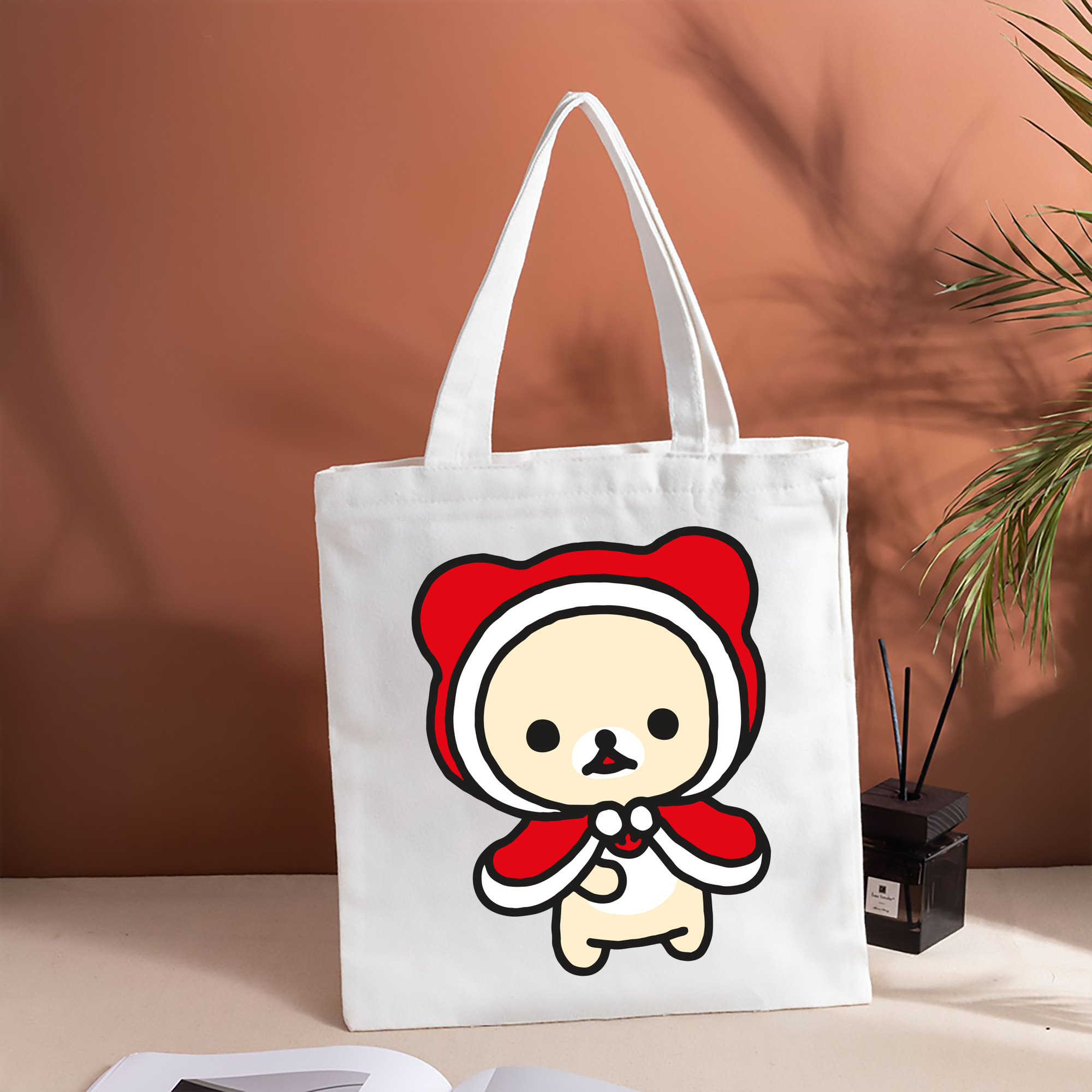 リラックマ リラックマ キイロイトリ Rilakkuma Korilakkuma Kiiroitori 縦型キャンバス生地手提げバッグ　トートバッグ