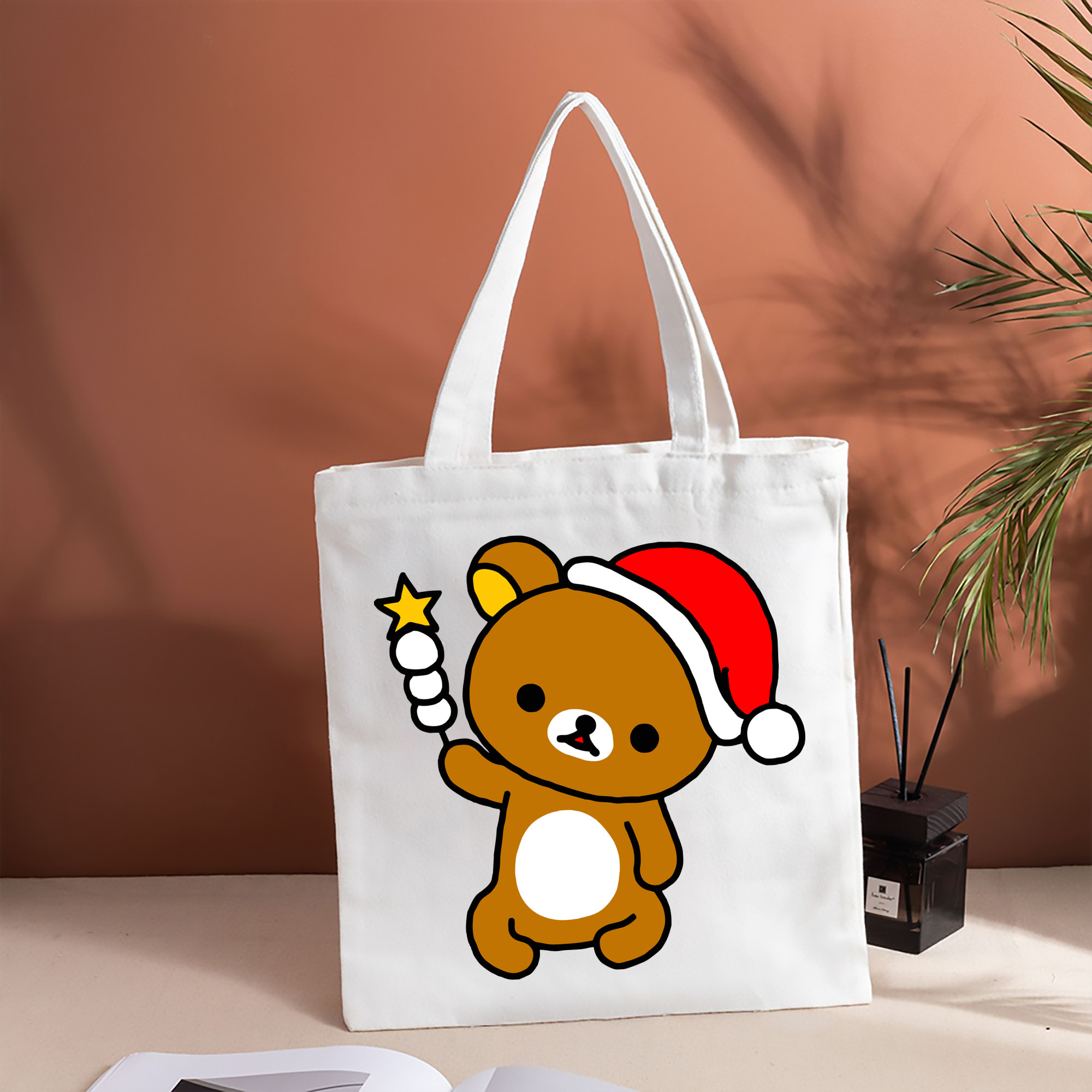 リラックマ リラックマ キイロイトリ Rilakkuma Korilakkuma Kiiroitori 縦型キャンバス生地手提げバッグ　トートバッグ