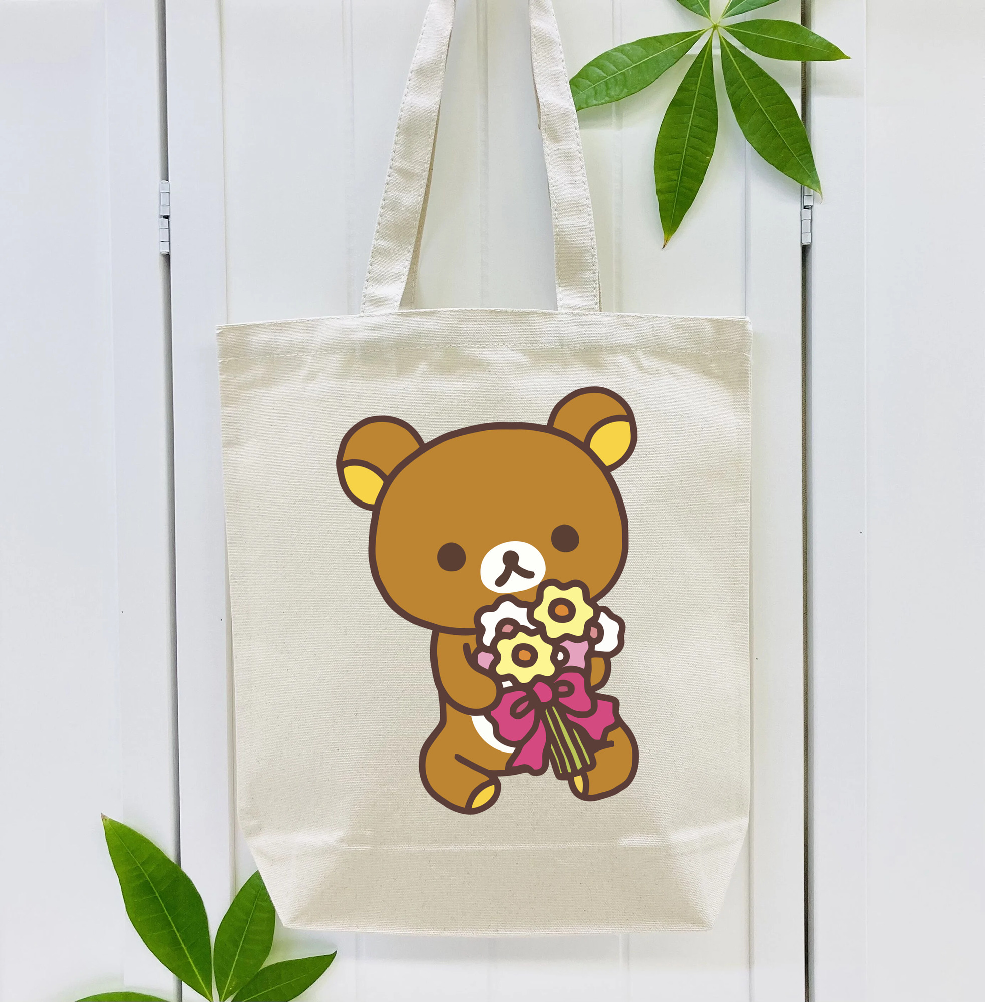 リラックマ リラックマ キイロイトリ Rilakkuma Korilakkuma Kiiroitori 縦型キャンバス生地手提げバッグ　トートバッグ
