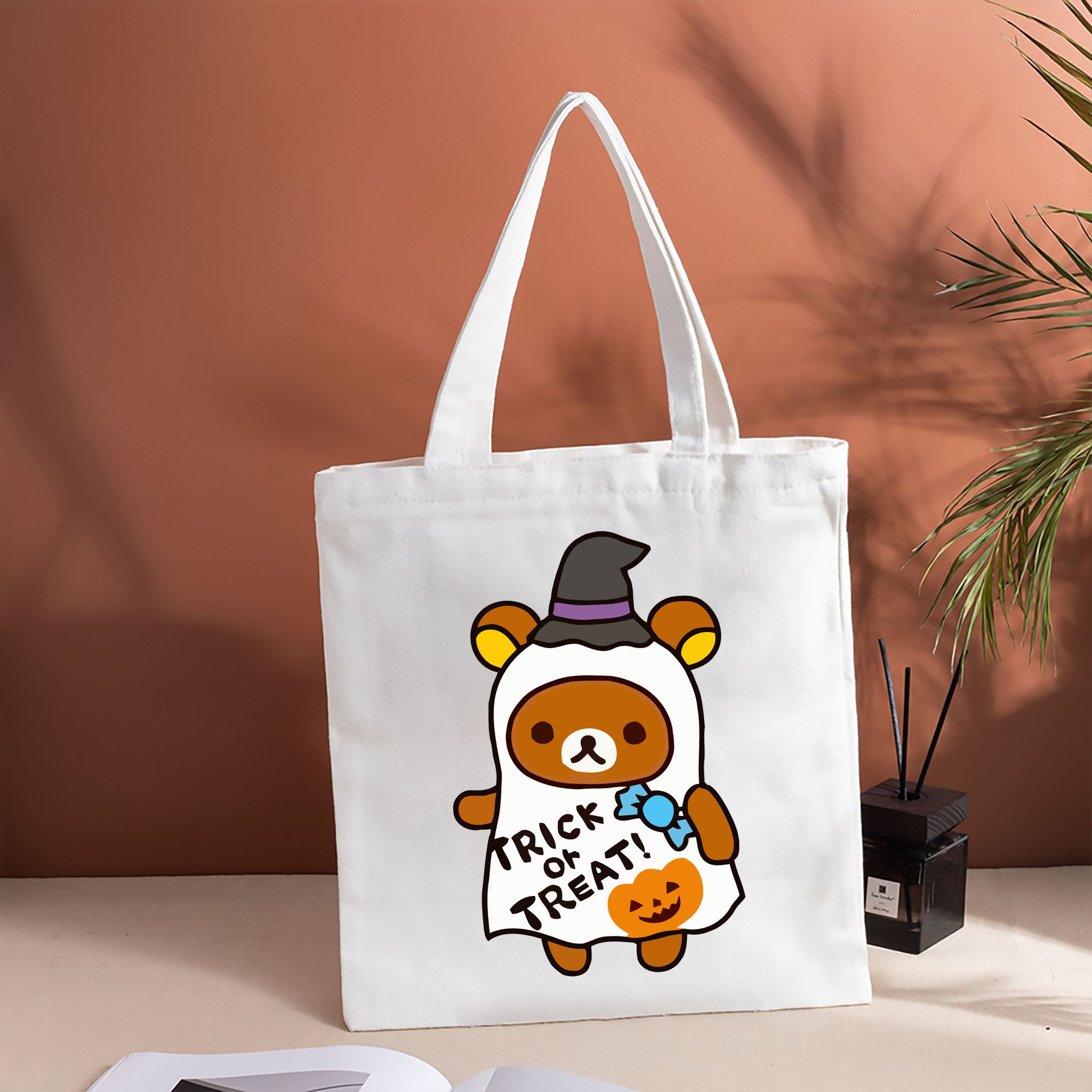 リラックマ リラックマ キイロイトリ Rilakkuma Korilakkuma Kiiroitori 縦型キャンバス生地手提げバッグ　トートバッグ