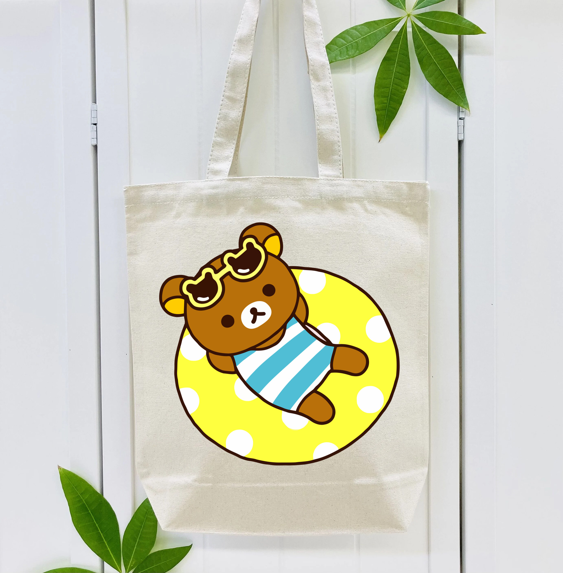 リラックマ リラックマ キイロイトリ Rilakkuma Korilakkuma Kiiroitori 縦型キャンバス生地手提げバッグ　トートバッグ