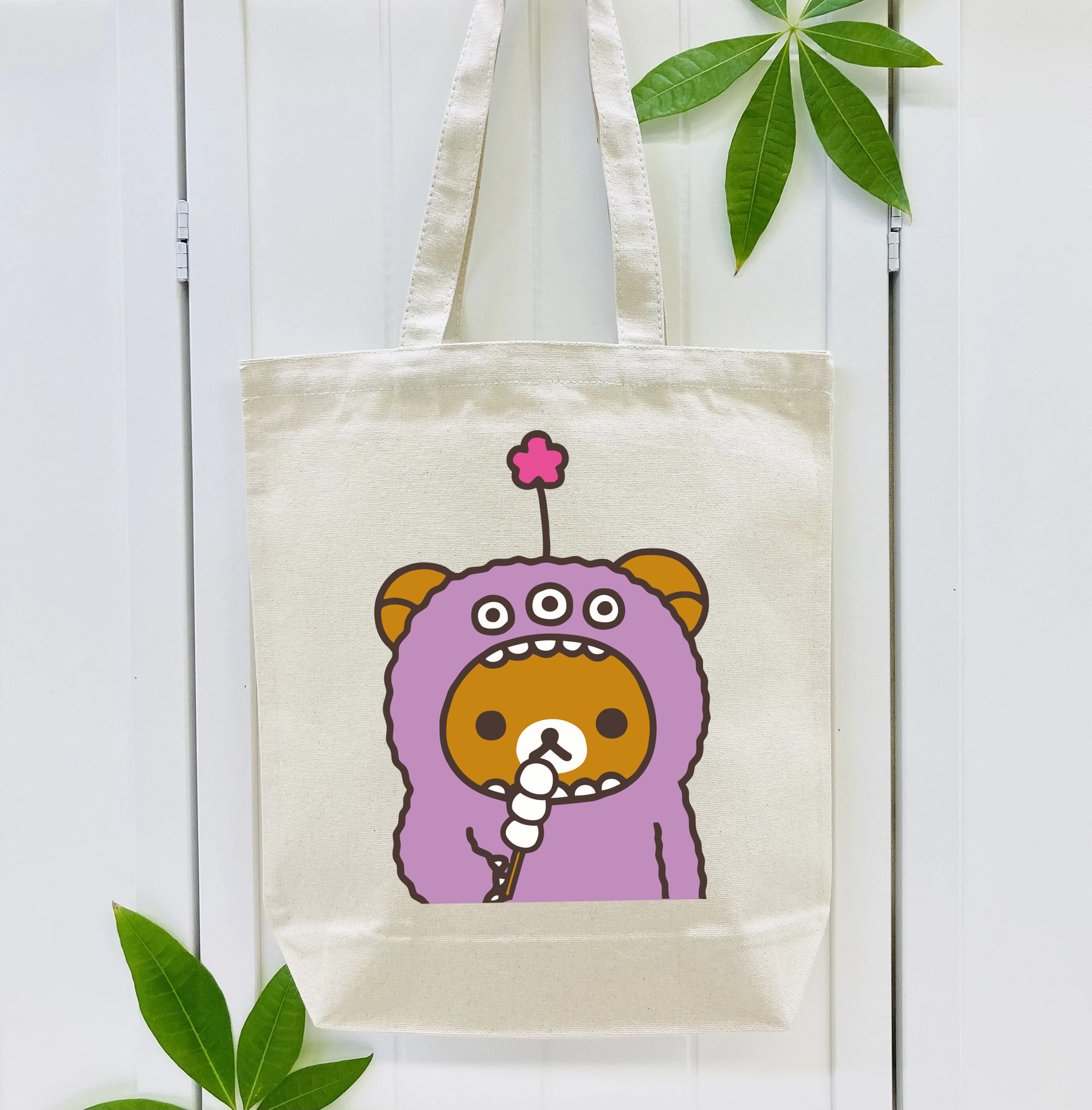 リラックマ リラックマ キイロイトリ Rilakkuma Korilakkuma Kiiroitori 縦型キャンバス生地手提げバッグ　トートバッグ