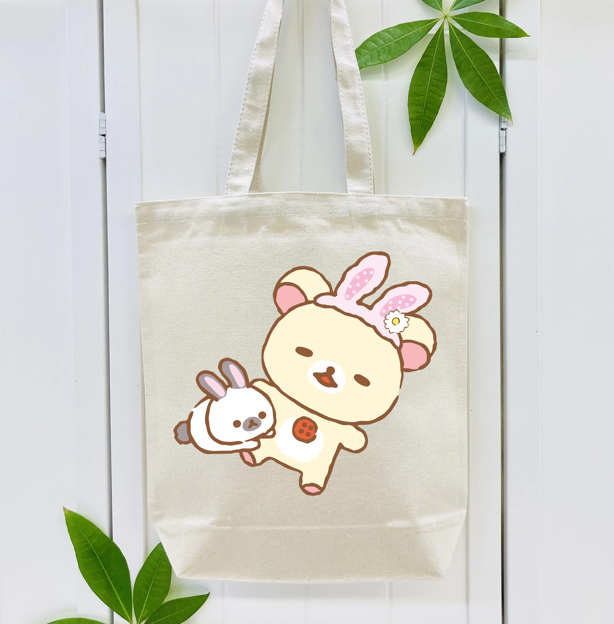 リラックマ リラックマ キイロイトリ Rilakkuma Korilakkuma Kiiroitori 縦型キャンバス生地手提げバッグ　トートバッグ