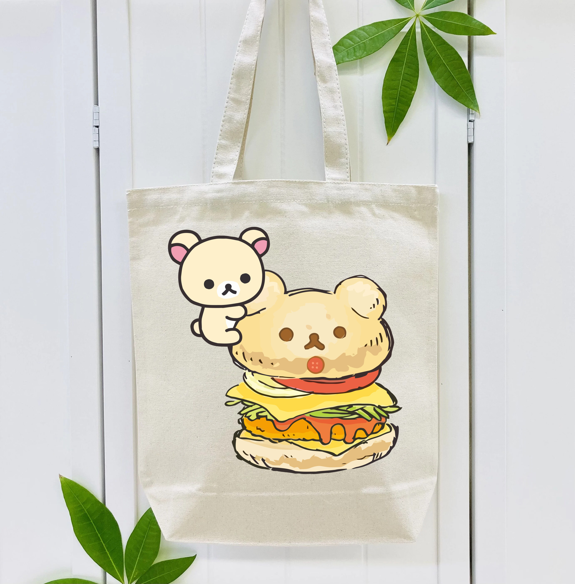 リラックマ リラックマ キイロイトリ Rilakkuma Korilakkuma Kiiroitori 縦型キャンバス生地手提げバッグ　トートバッグ