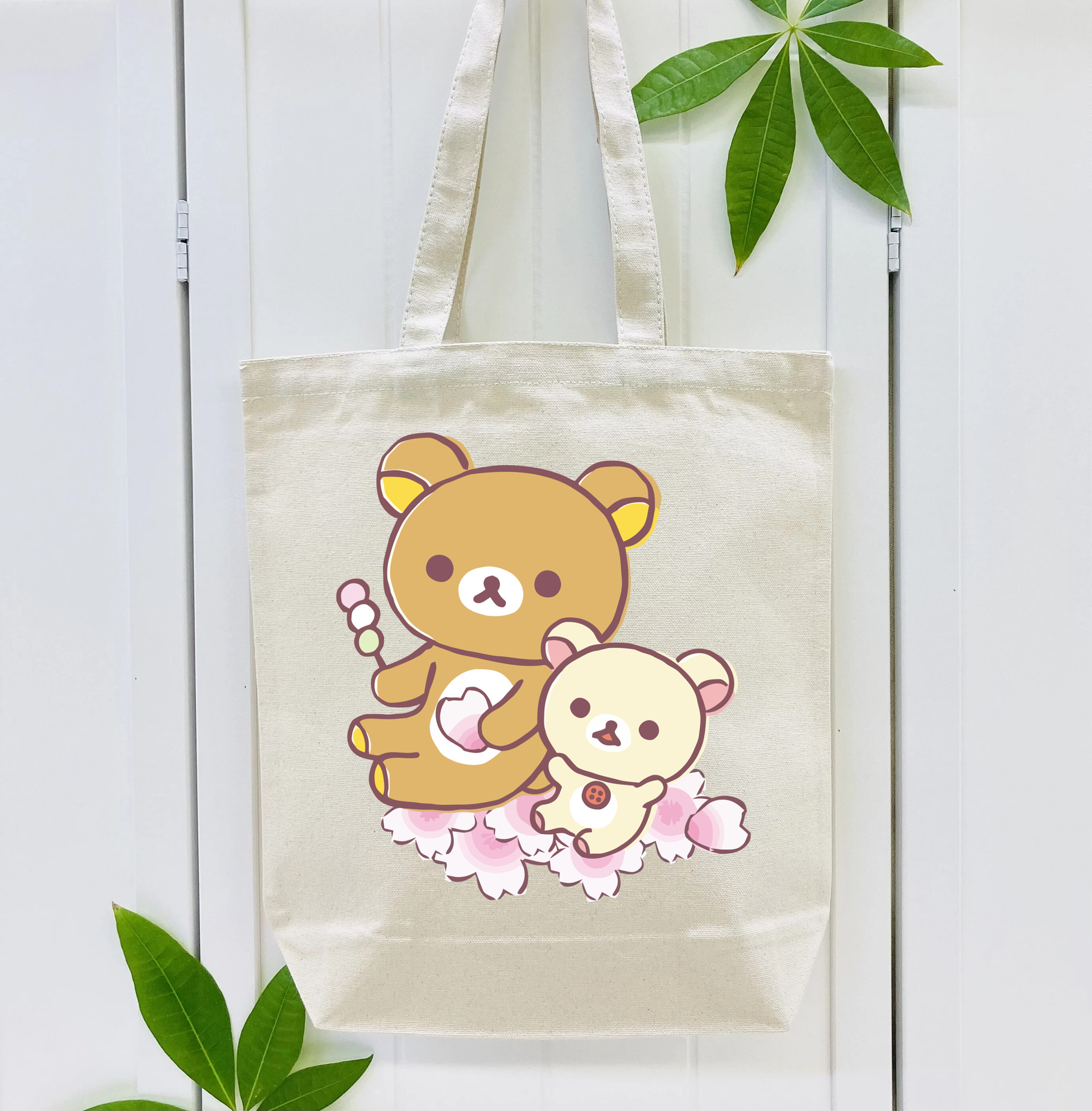 リラックマ リラックマ キイロイトリ Rilakkuma Korilakkuma Kiiroitori 縦型キャンバス生地手提げバッグ　トートバッグ