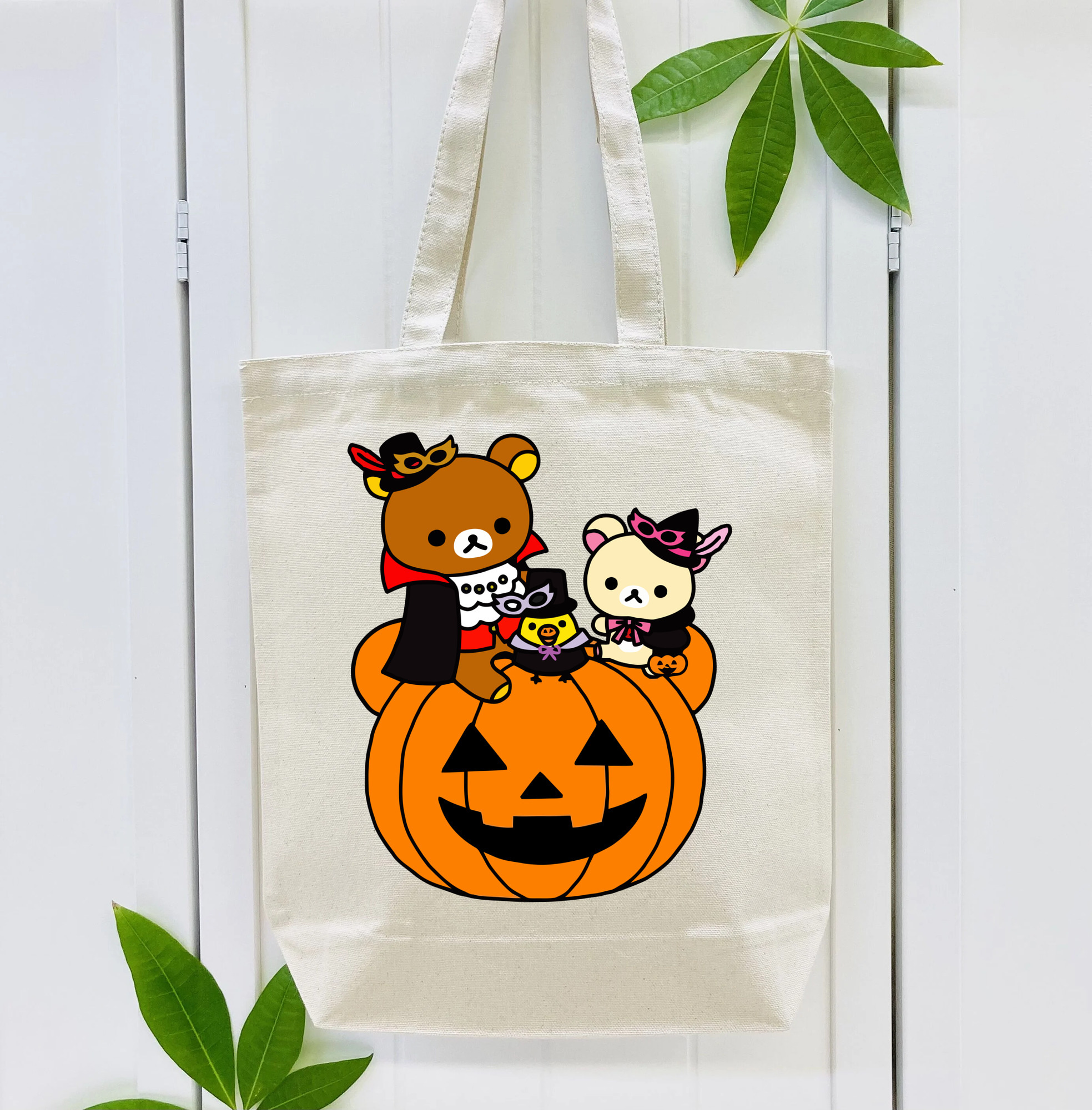 リラックマ リラックマ キイロイトリ Rilakkuma Korilakkuma Kiiroitori 縦型キャンバス生地手提げバッグ　トートバッグ