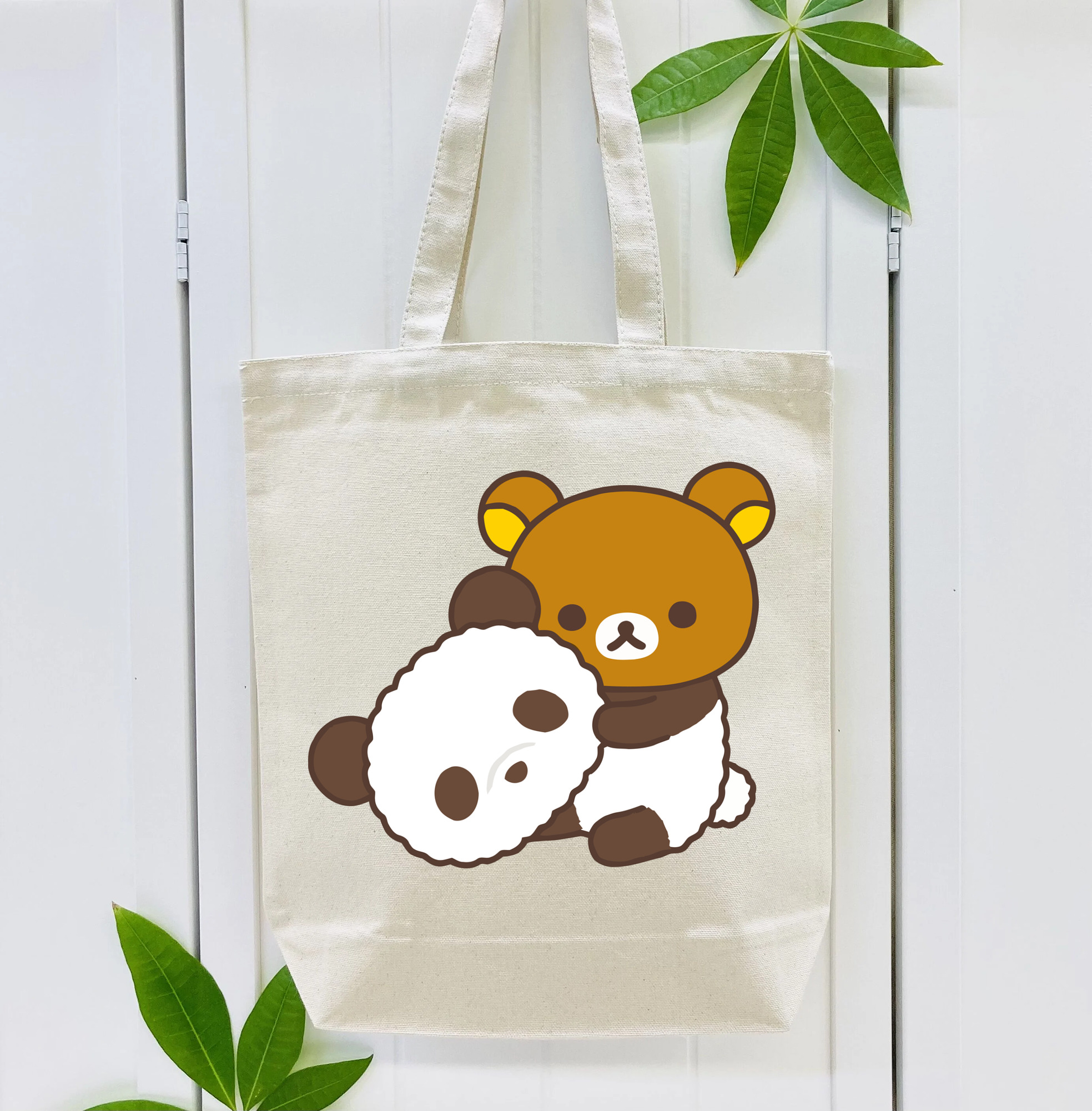 リラックマ リラックマ キイロイトリ Rilakkuma Korilakkuma Kiiroitori 縦型キャンバス生地手提げバッグ　トートバッグ