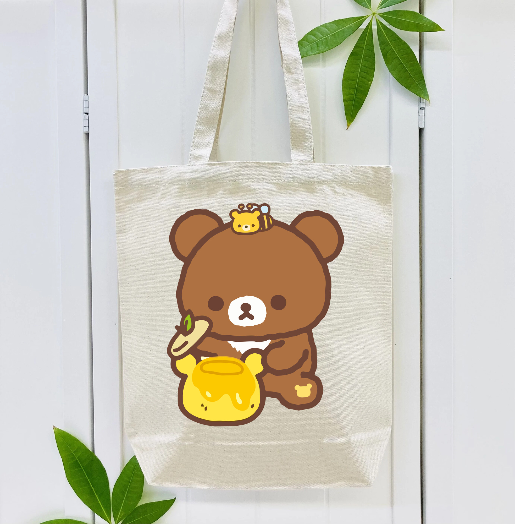 リラックマ リラックマ キイロイトリ Rilakkuma Korilakkuma Kiiroitori 縦型キャンバス生地手提げバッグ　トートバッグ