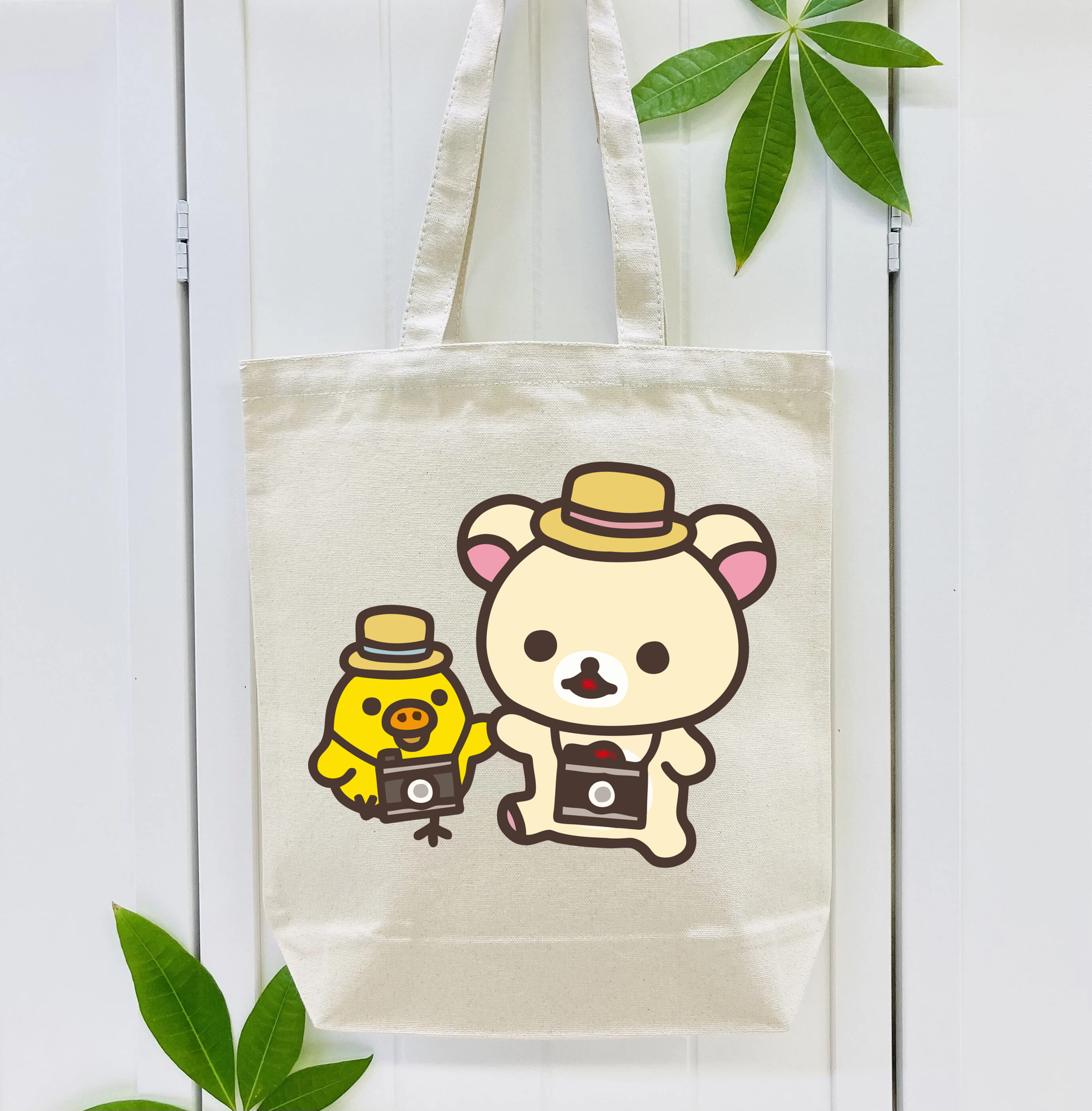 リラックマ リラックマ キイロイトリ Rilakkuma Korilakkuma Kiiroitori 縦型キャンバス生地手提げバッグ　トートバッグ