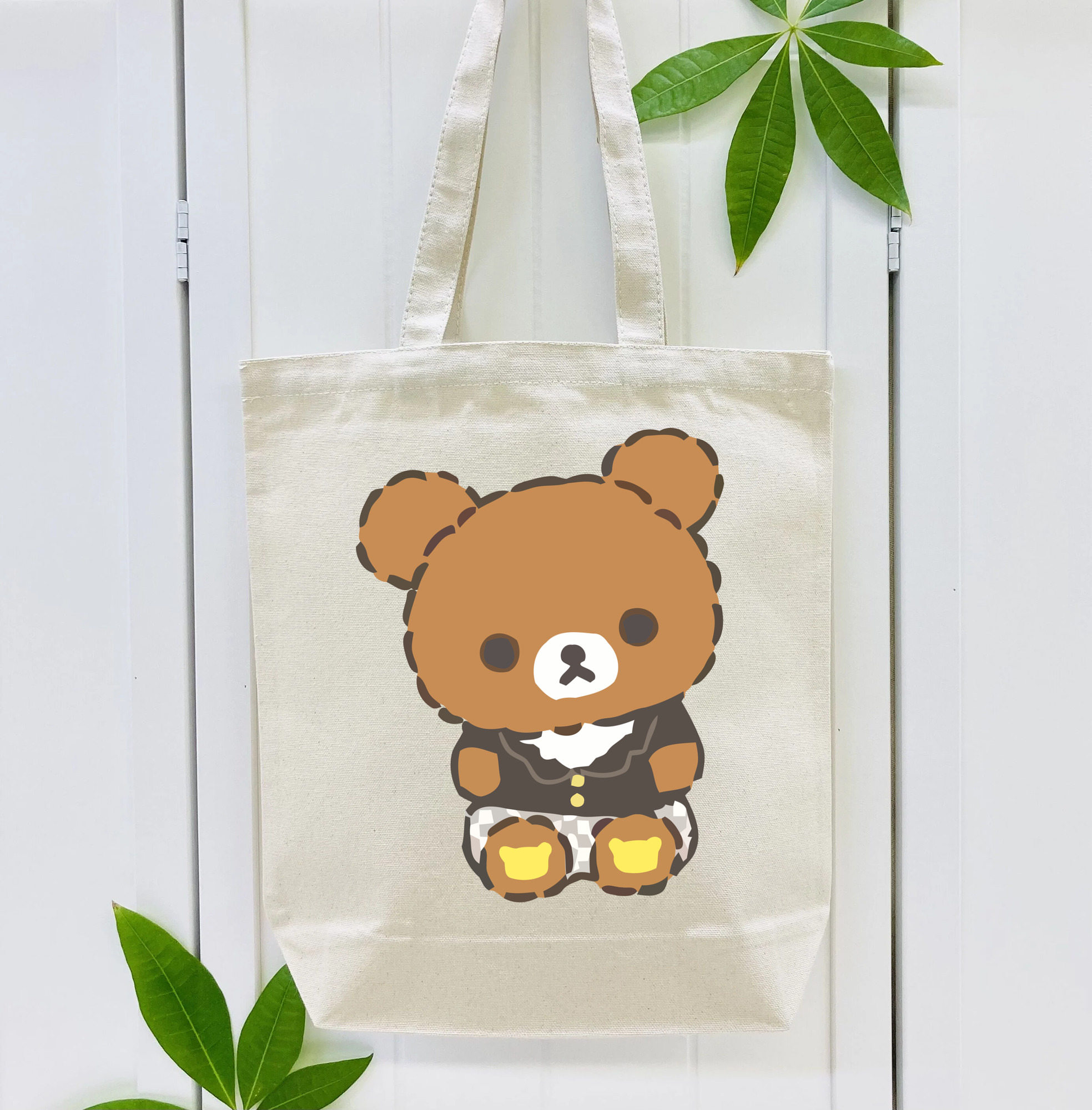 リラックマ リラックマ キイロイトリ Rilakkuma Korilakkuma Kiiroitori 縦型キャンバス生地手提げバッグ　トートバッグ