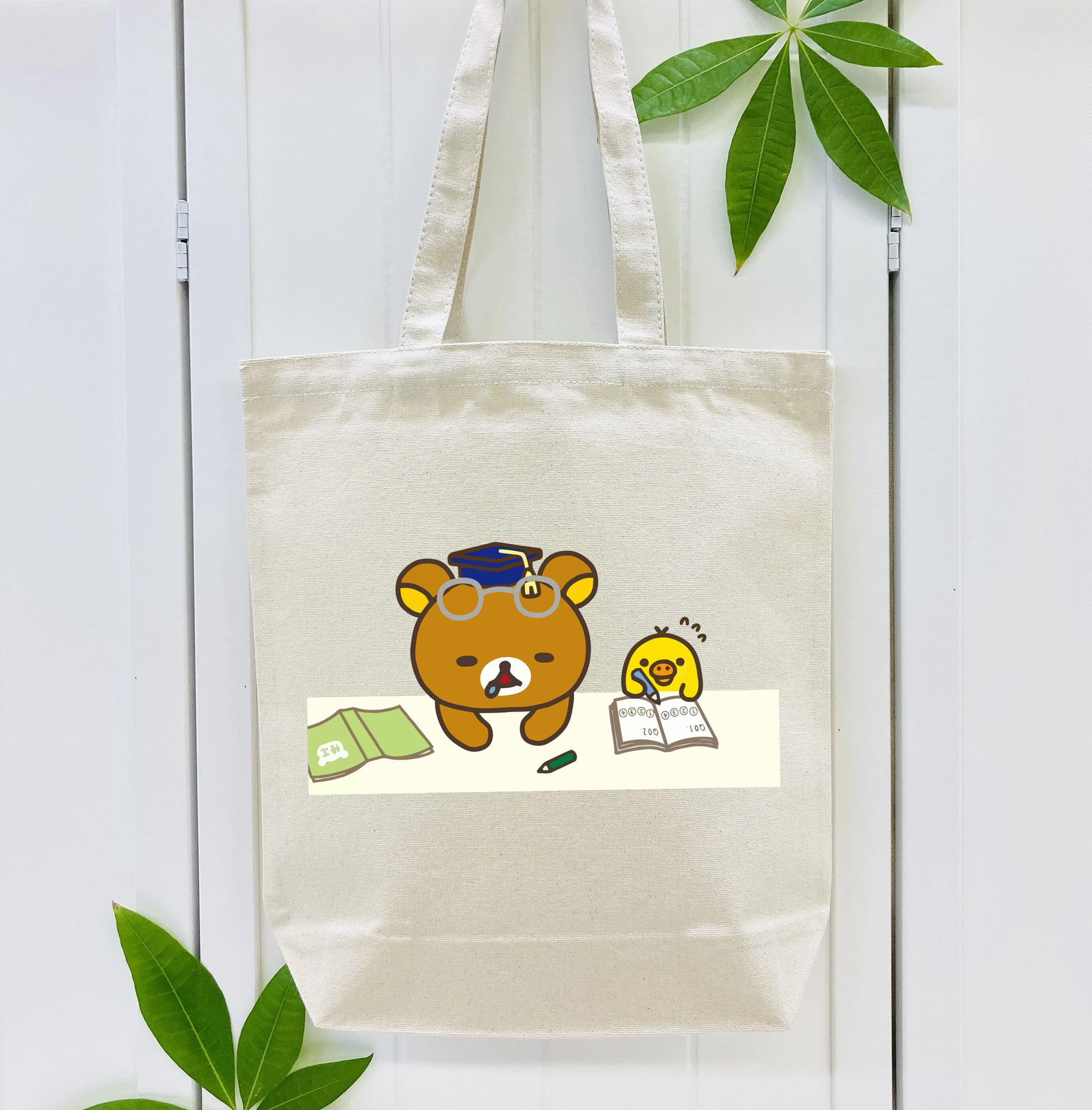 リラックマ リラックマ キイロイトリ Rilakkuma Korilakkuma Kiiroitori 縦型キャンバス生地手提げバッグ　トートバッグ