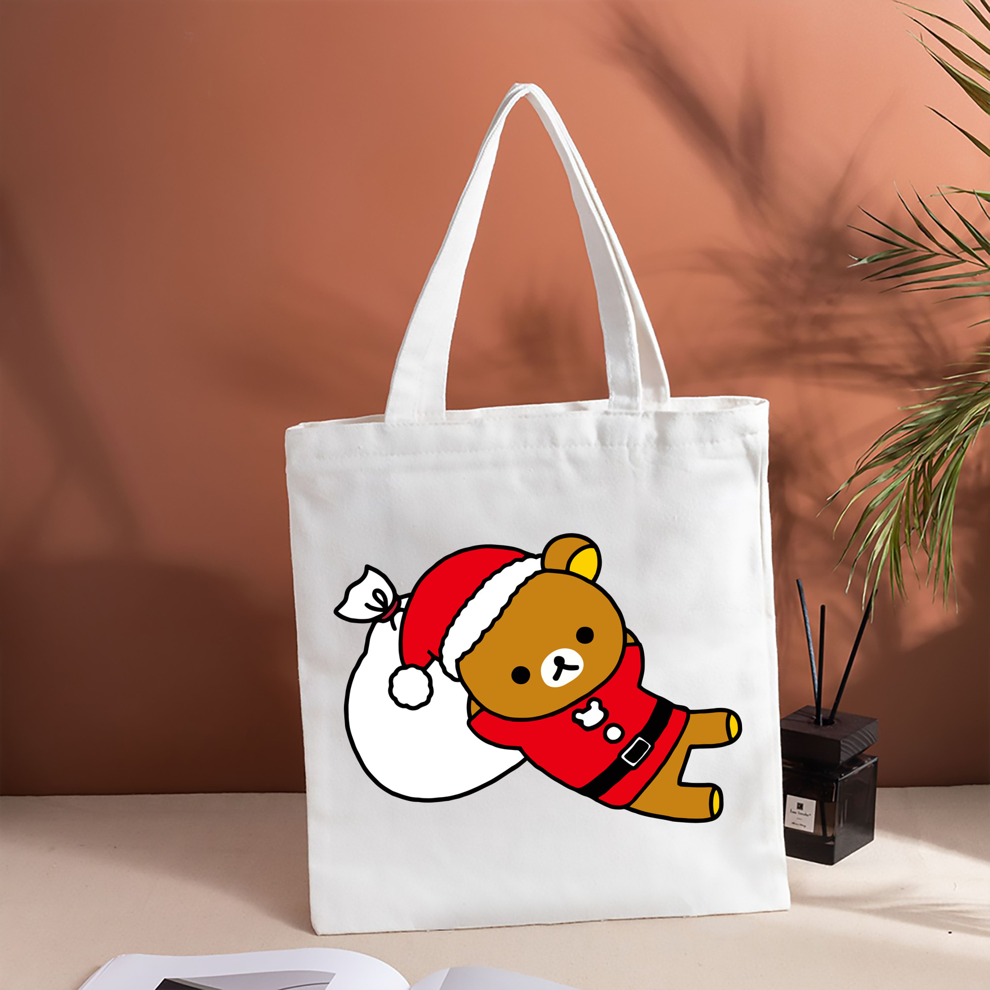 リラックマ リラックマ キイロイトリ Rilakkuma Korilakkuma Kiiroitori 縦型キャンバス生地手提げバッグ　トートバッグ