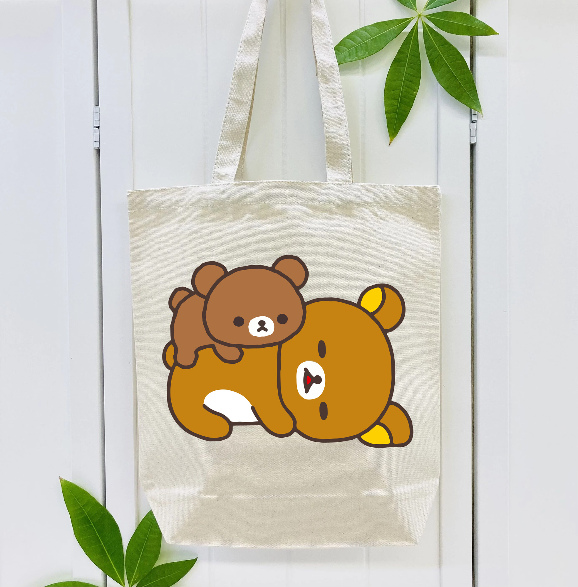 リラックマ リラックマ キイロイトリ Rilakkuma Korilakkuma Kiiroitori 縦型キャンバス生地手提げバッグ　トートバッグ