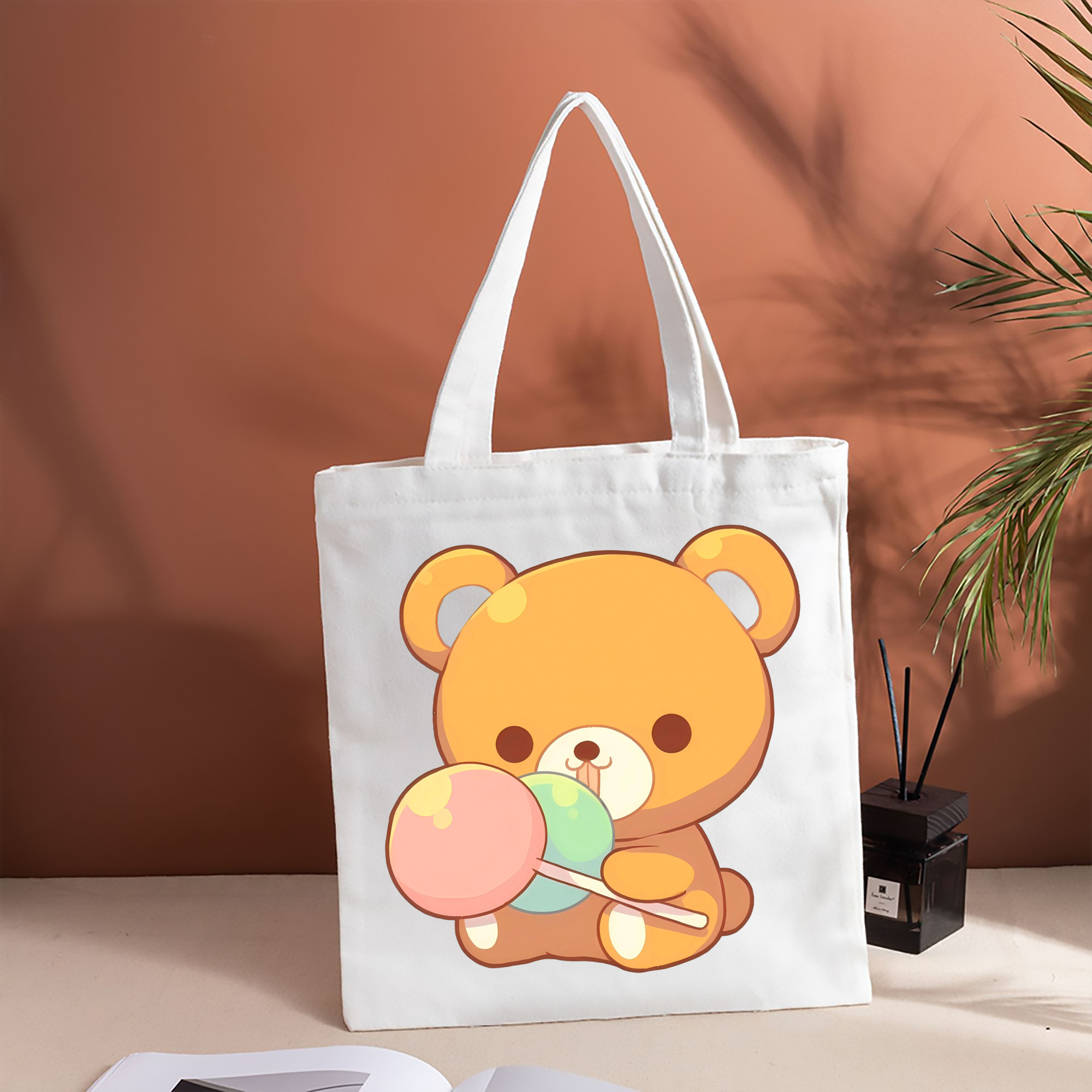 リラックマ リラックマ キイロイトリ Rilakkuma Korilakkuma Kiiroitori 縦型キャンバス生地手提げバッグ　トートバッグ