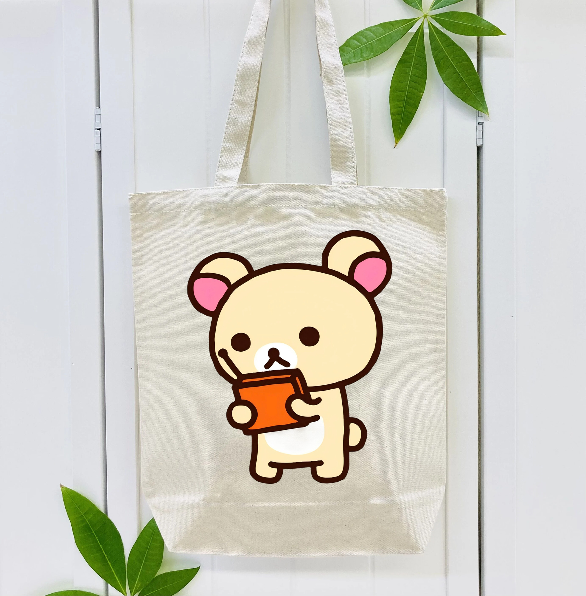 リラックマ リラックマ キイロイトリ Rilakkuma Korilakkuma Kiiroitori 縦型キャンバス生地手提げバッグ　トートバッグ
