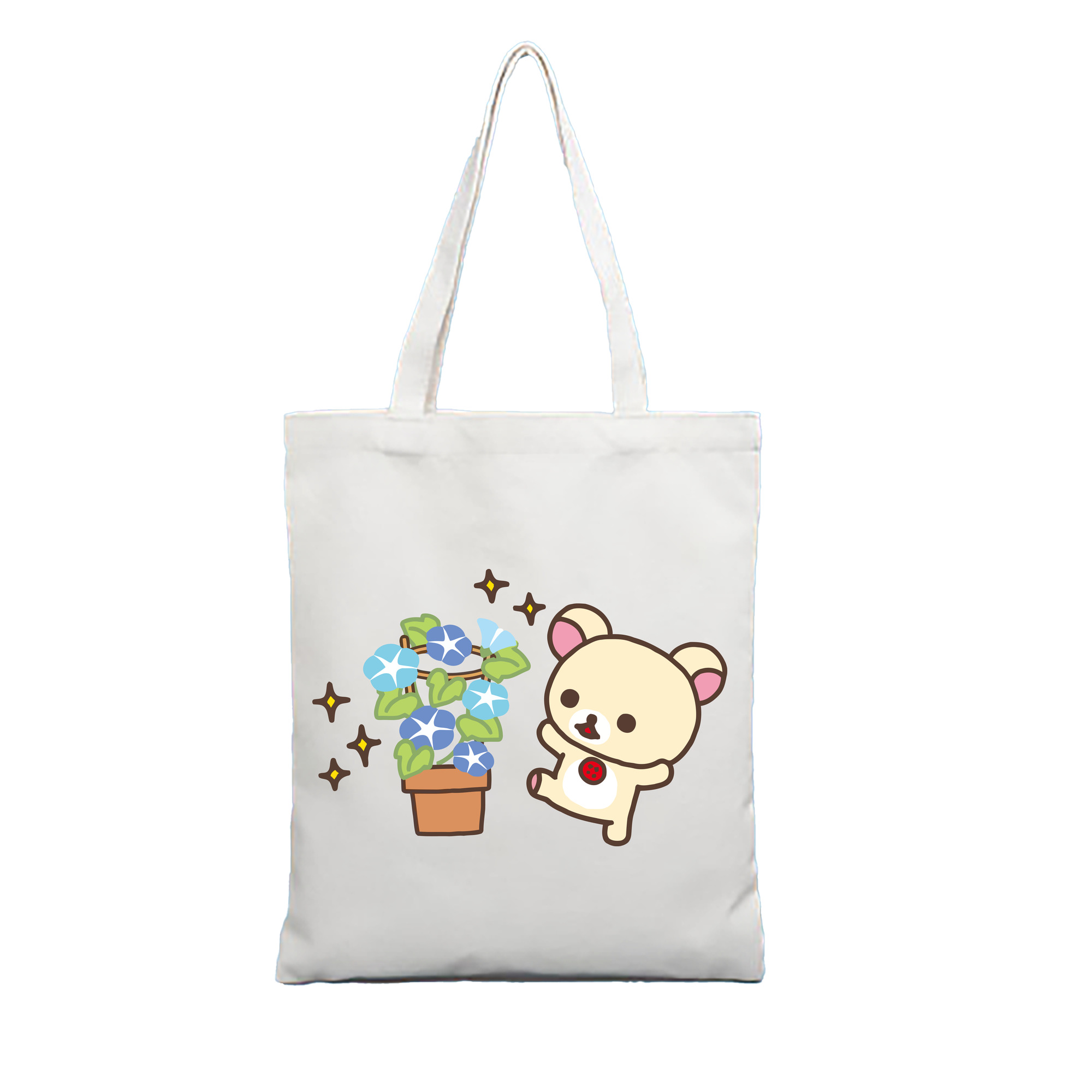 （画像用） リラックマ リラックマ キイロイトリ Rilakkuma Korilakkuma Kiiroitori 縦型キャンバス生地手提げバッグ　トートバッグ