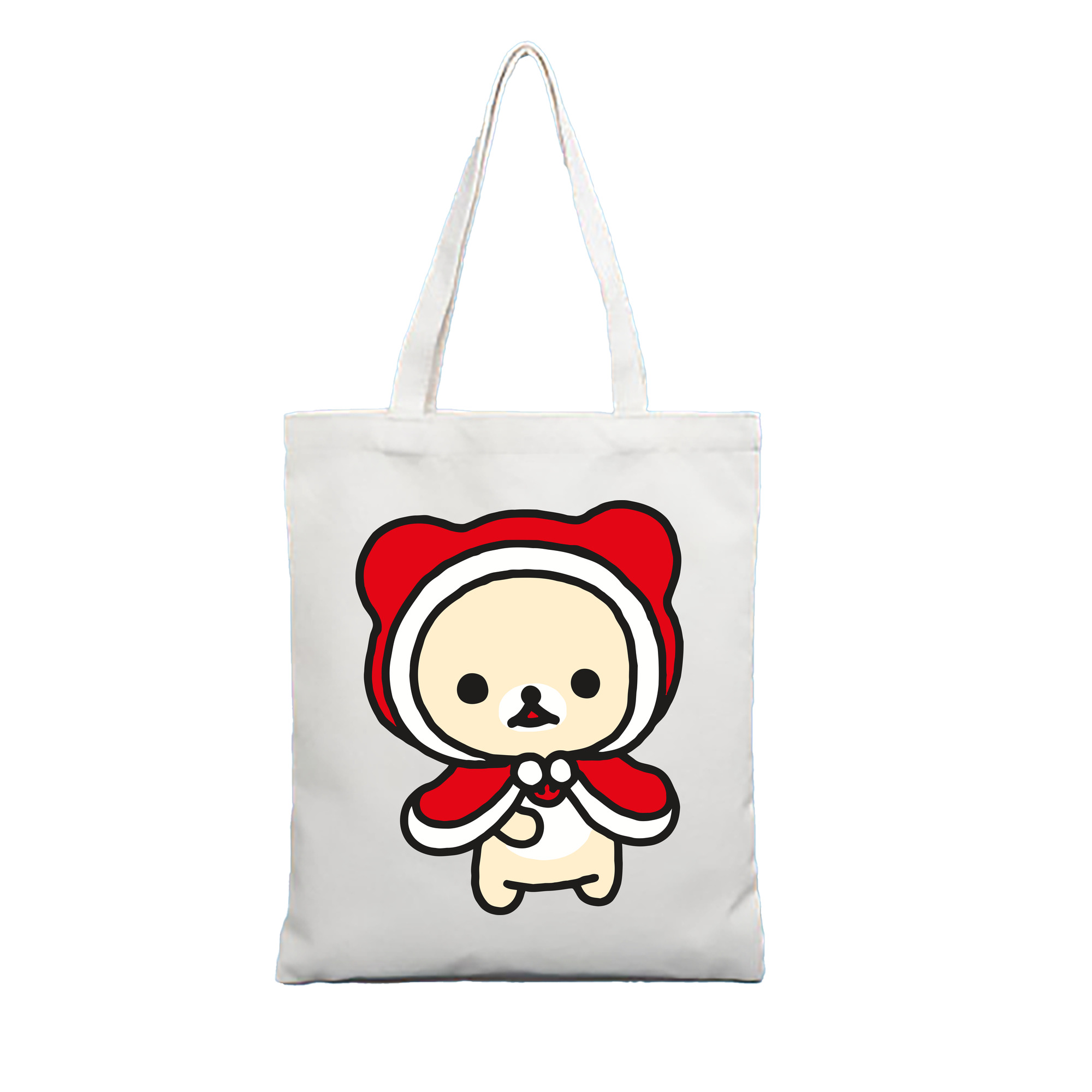 （画像用） リラックマ リラックマ キイロイトリ Rilakkuma Korilakkuma Kiiroitori 縦型キャンバス生地手提げバッグ　トートバッグ