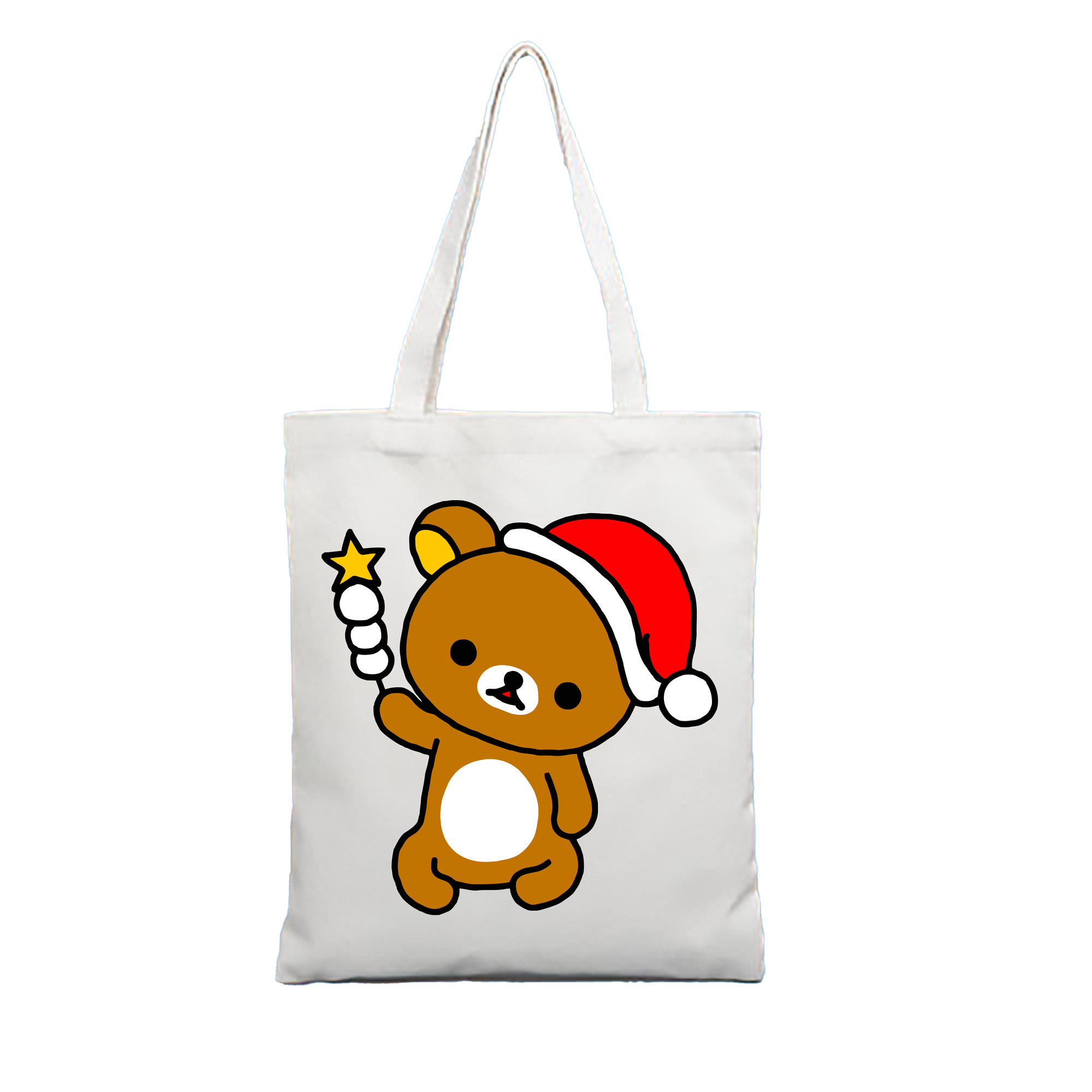 （画像用） リラックマ リラックマ キイロイトリ Rilakkuma Korilakkuma Kiiroitori 縦型キャンバス生地手提げバッグ　トートバッグ