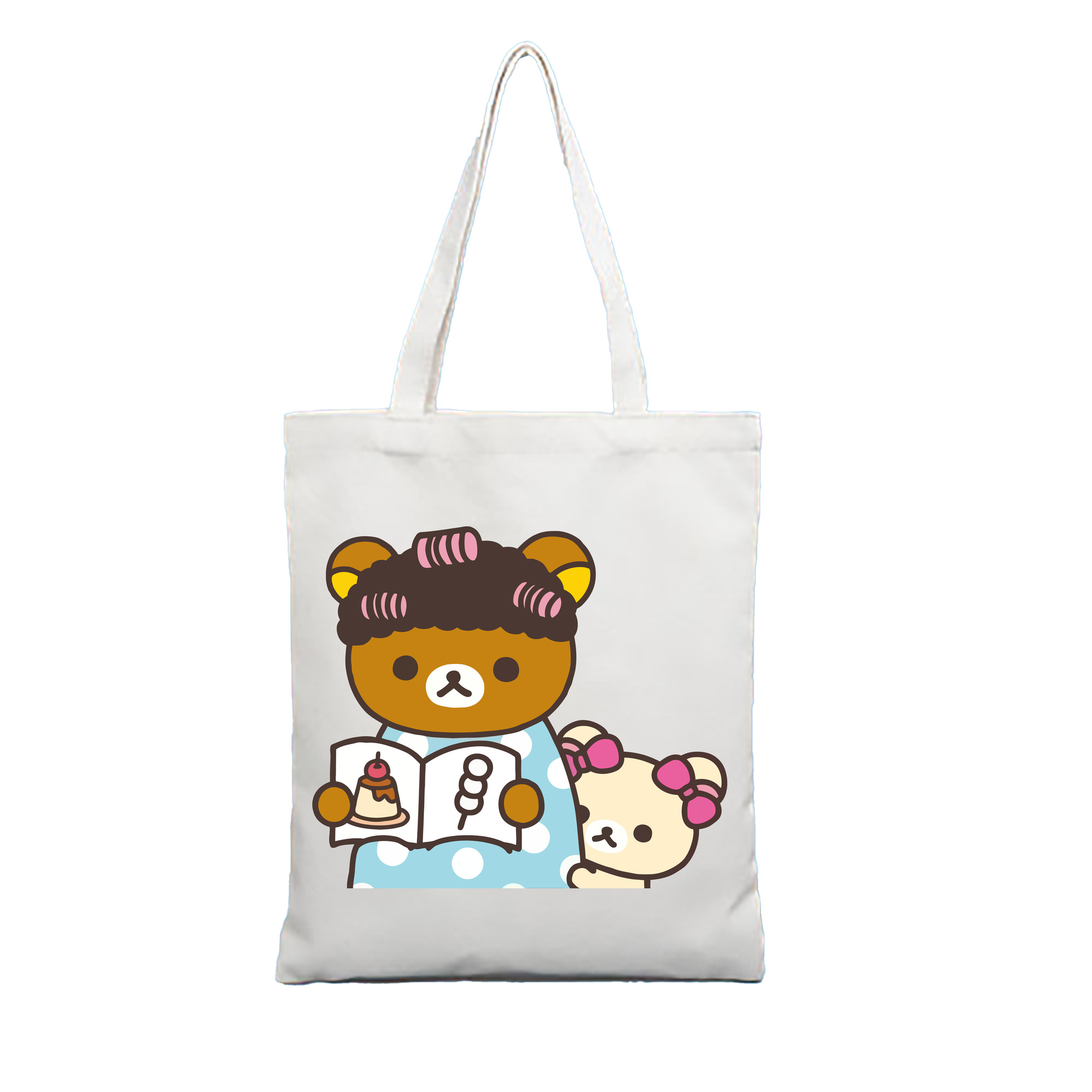 （画像用） リラックマ リラックマ キイロイトリ Rilakkuma Korilakkuma Kiiroitori 縦型キャンバス生地手提げバッグ　トートバッグ