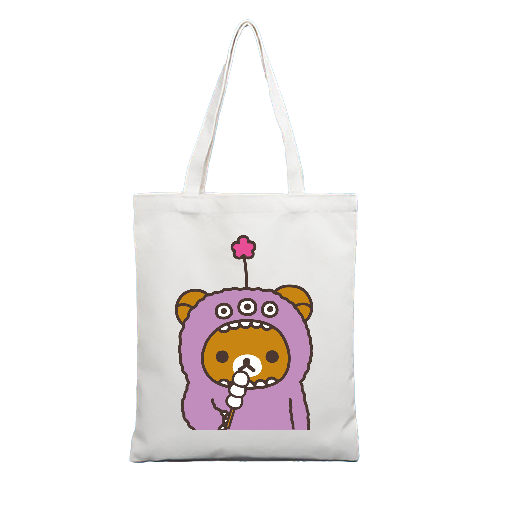 （画像用） リラックマ リラックマ キイロイトリ Rilakkuma Korilakkuma Kiiroitori 縦型キャンバス生地手提げバッグ　トートバッグ