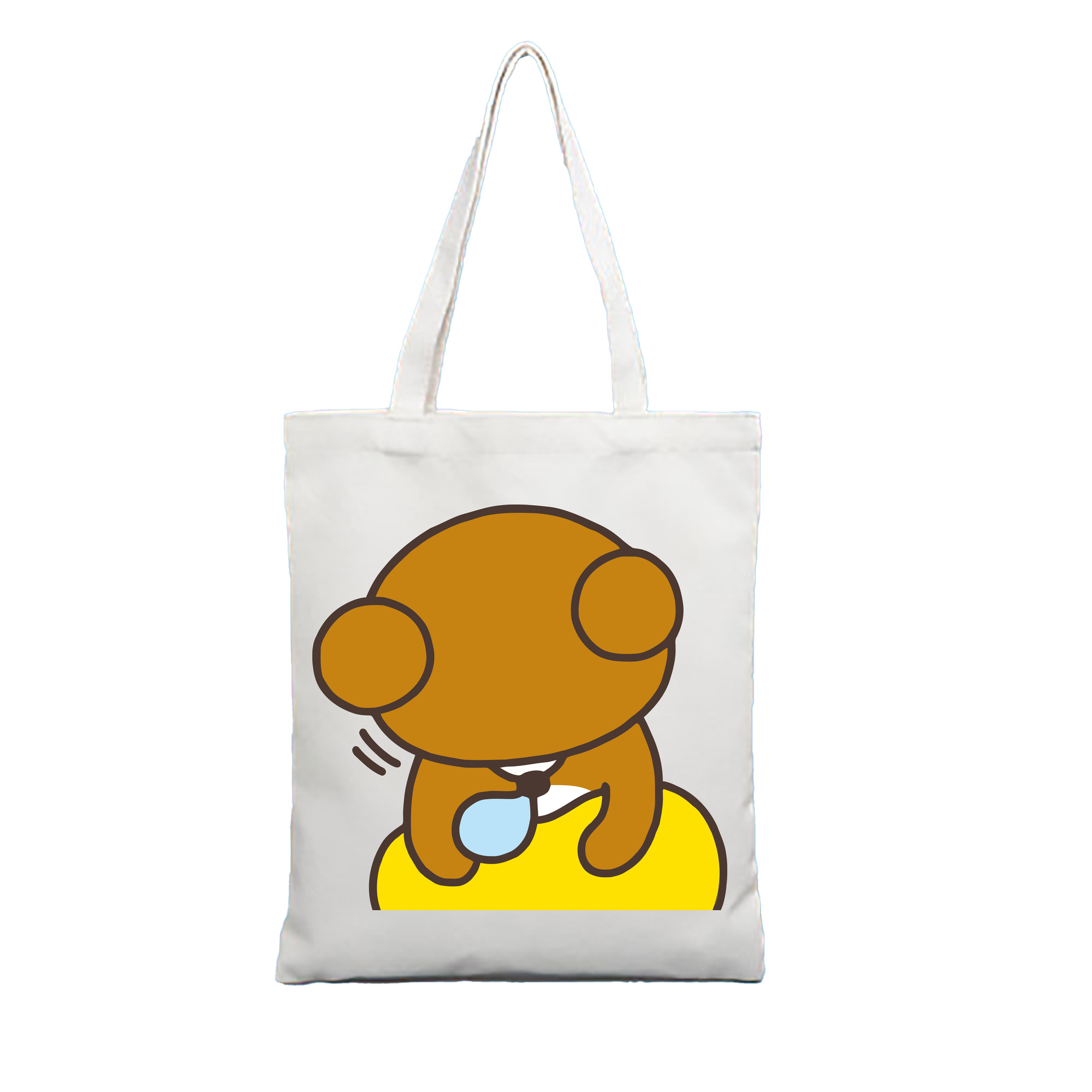 （画像用） リラックマ リラックマ キイロイトリ Rilakkuma Korilakkuma Kiiroitori 縦型キャンバス生地手提げバッグ　トートバッグ