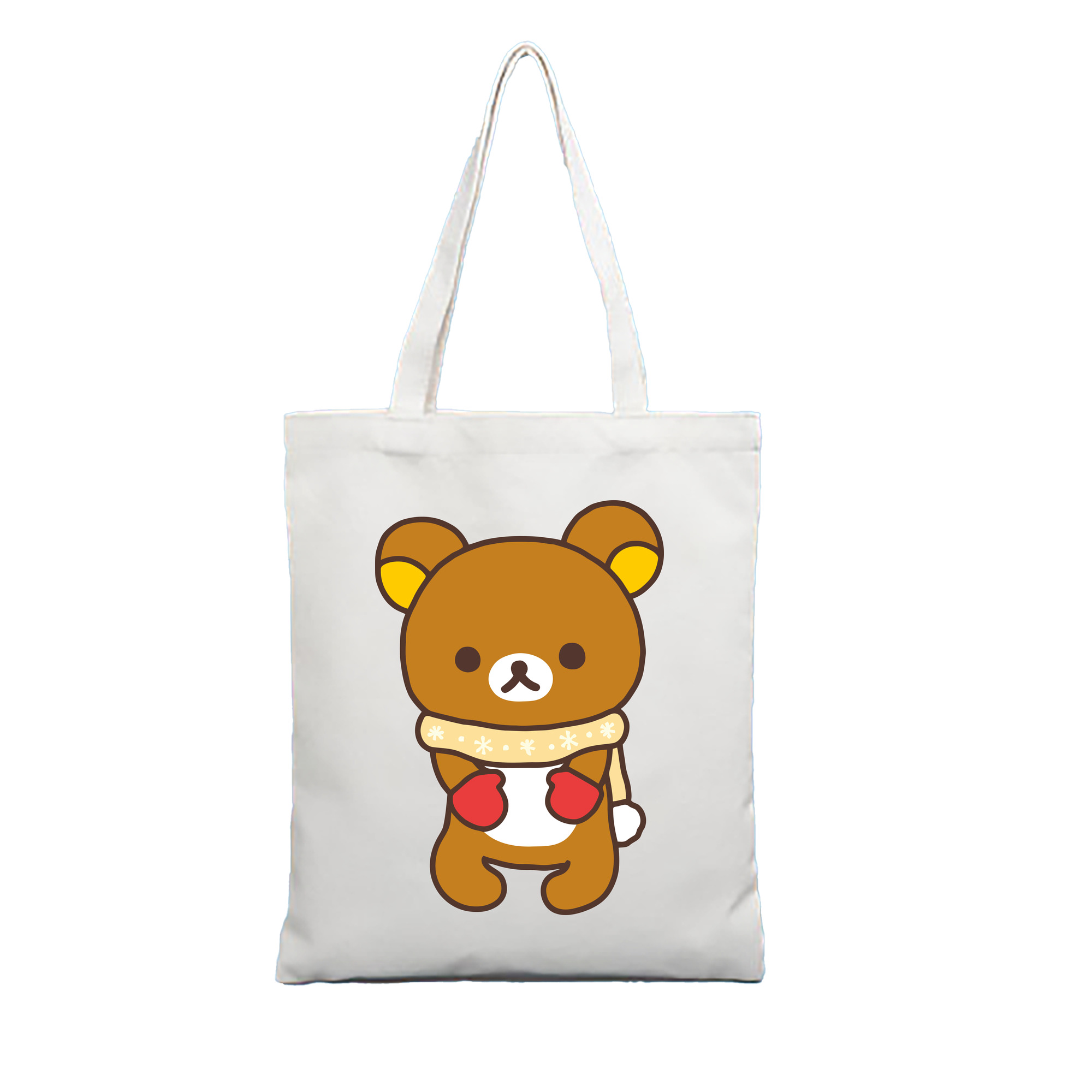 （画像用） リラックマ リラックマ キイロイトリ Rilakkuma Korilakkuma Kiiroitori 縦型キャンバス生地手提げバッグ　トートバッグ