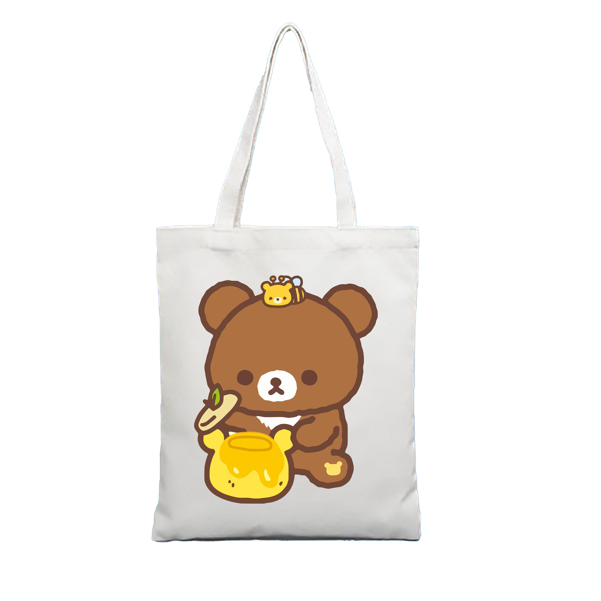 （画像用） リラックマ リラックマ キイロイトリ Rilakkuma Korilakkuma Kiiroitori 縦型キャンバス生地手提げバッグ　トートバッグ