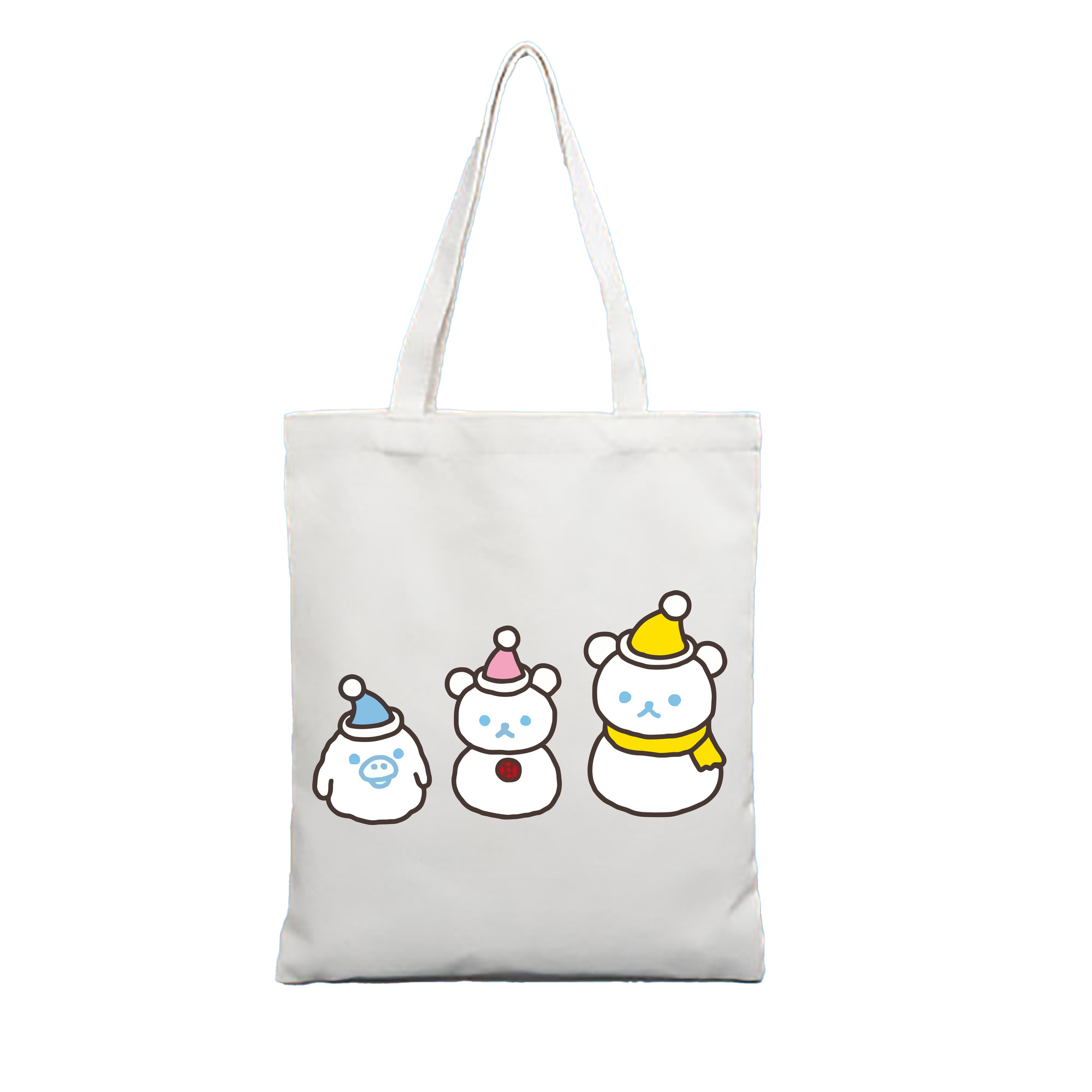 （画像用） リラックマ リラックマ キイロイトリ Rilakkuma Korilakkuma Kiiroitori 縦型キャンバス生地手提げバッグ　トートバッグ