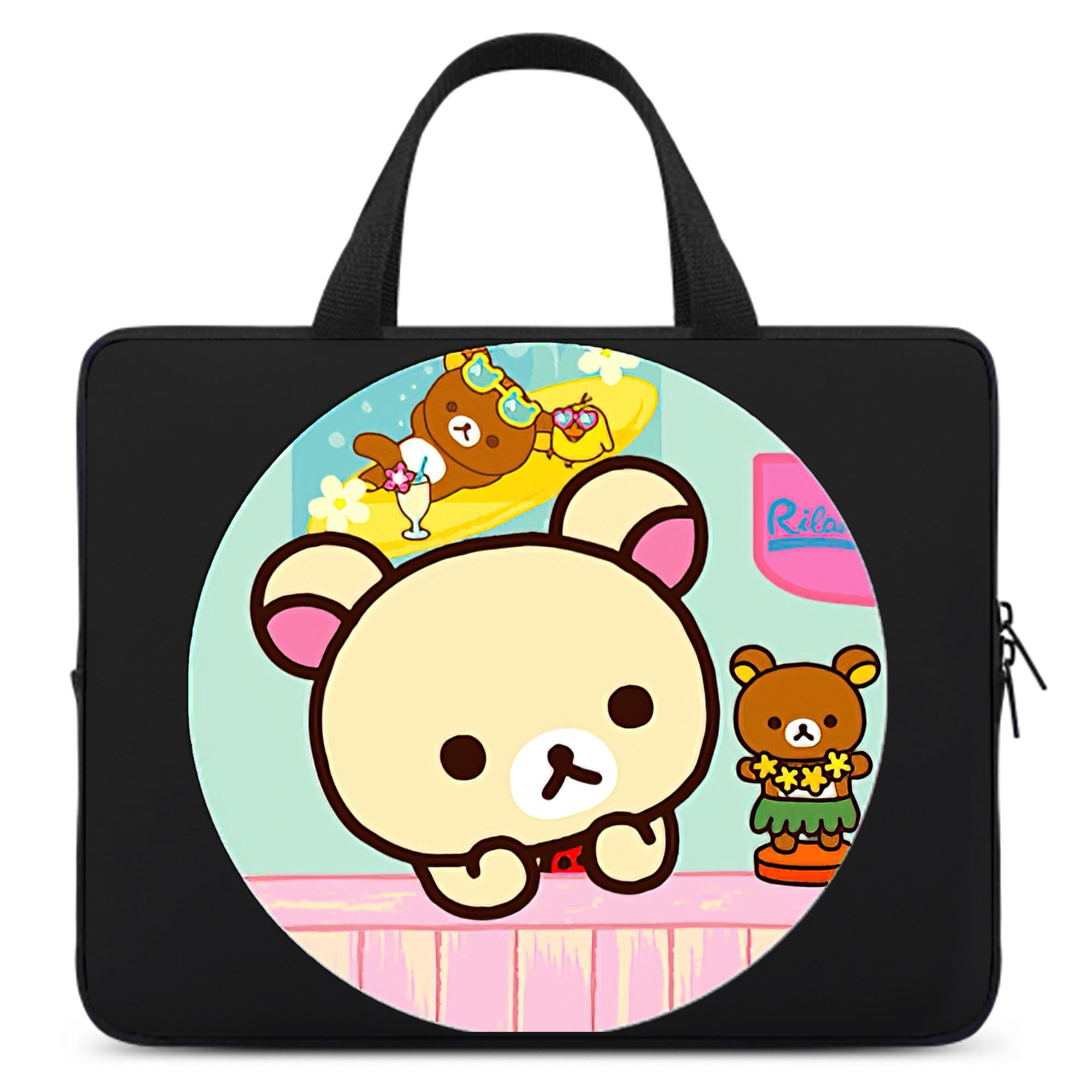 （画像用） リラックマ リラックマ キイロイトリ Rilakkuma Korilakkuma Kiiroitori 手提げノートパソコンバッグ