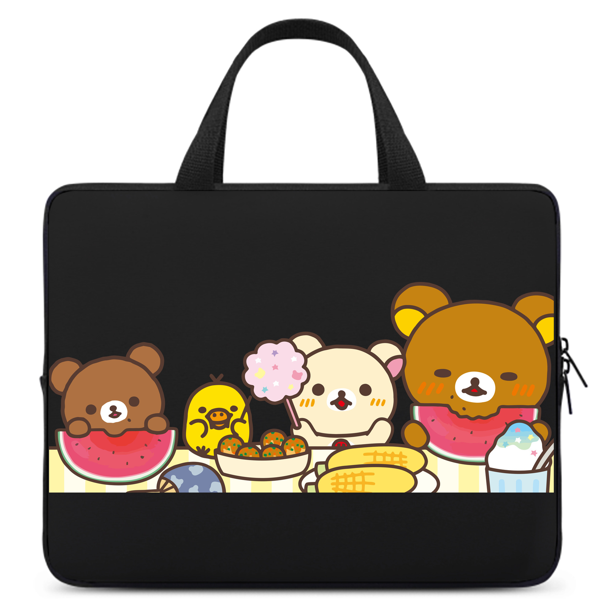 （画像用） リラックマ リラックマ キイロイトリ Rilakkuma Korilakkuma Kiiroitori 手提げノートパソコンバッグ