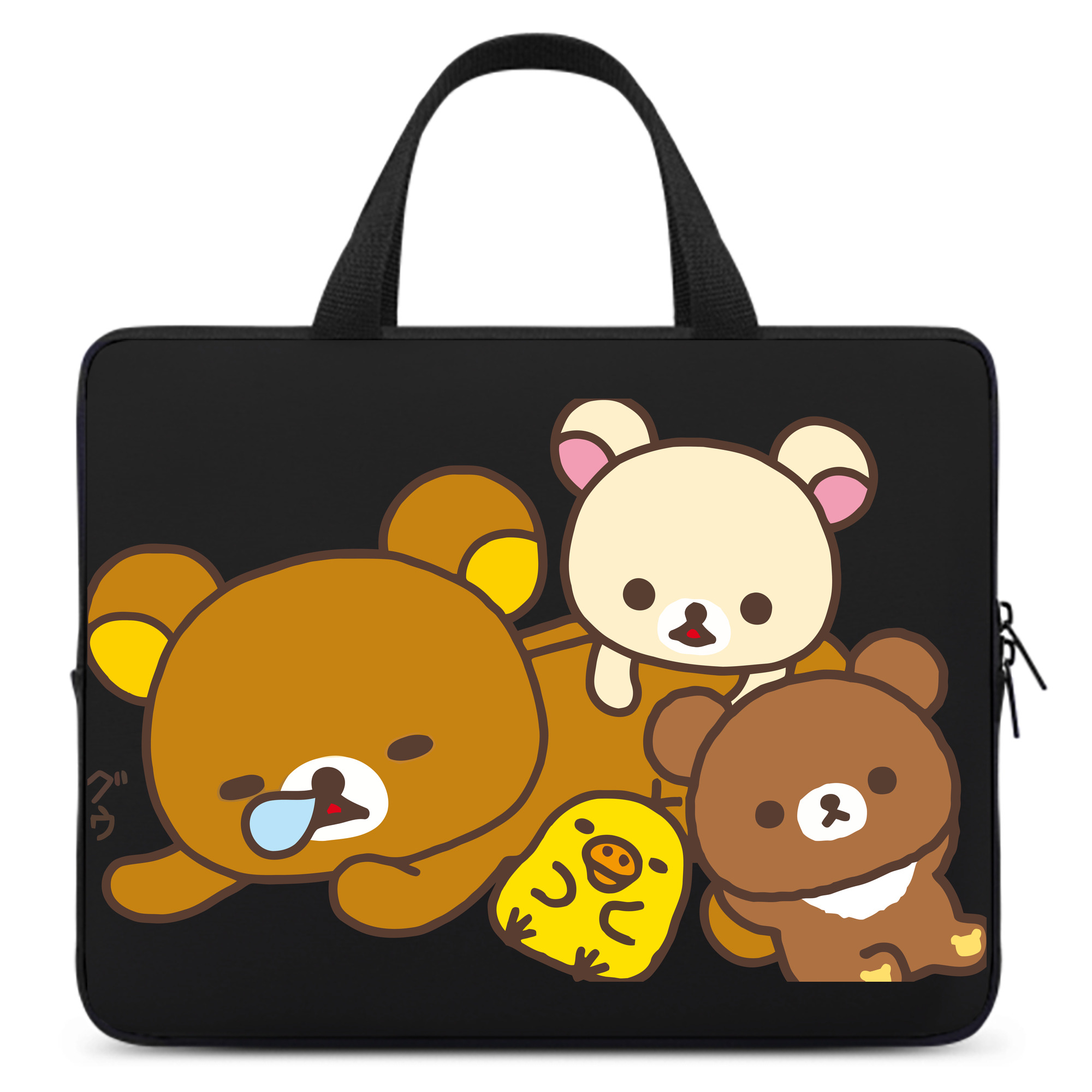 （画像用） リラックマ リラックマ キイロイトリ Rilakkuma Korilakkuma Kiiroitori 手提げノートパソコンバッグ