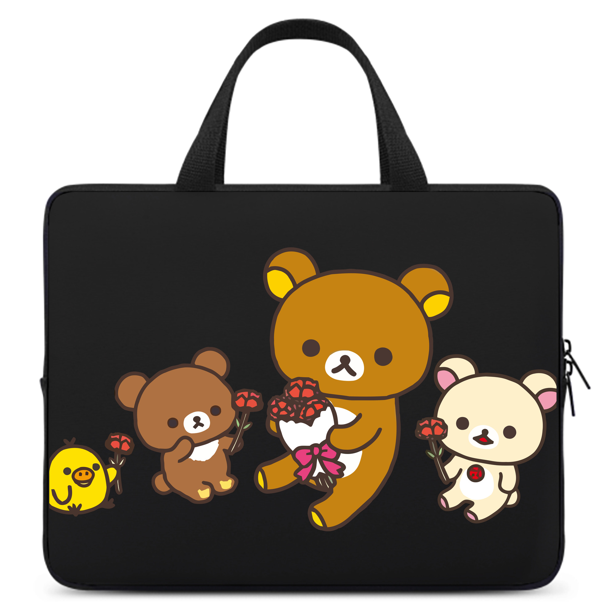 （画像用） リラックマ リラックマ キイロイトリ Rilakkuma Korilakkuma Kiiroitori 手提げノートパソコンバッグ