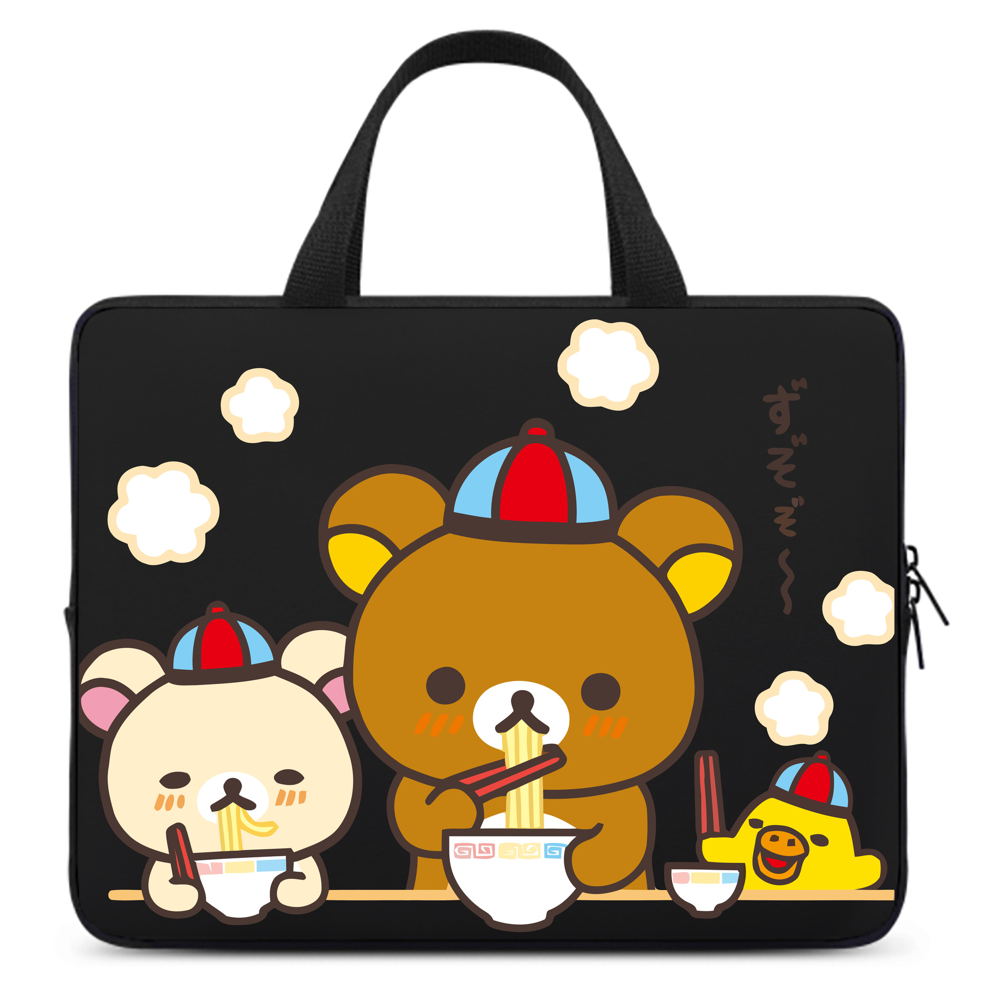 （画像用） リラックマ リラックマ キイロイトリ Rilakkuma Korilakkuma Kiiroitori 手提げノートパソコンバッグ