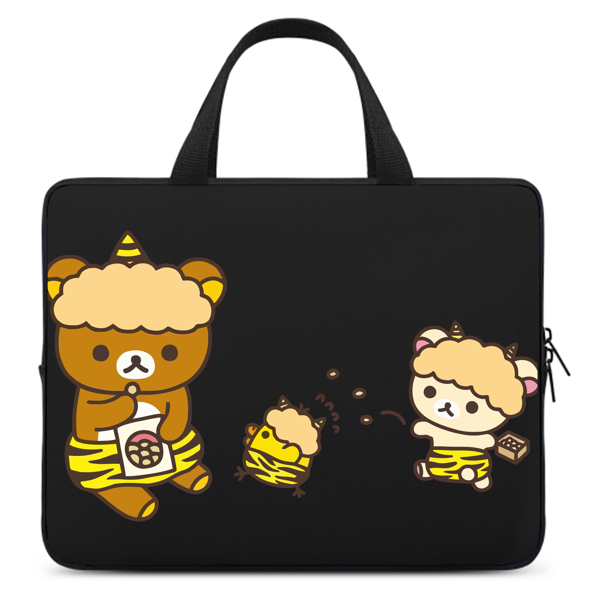 （画像用） リラックマ リラックマ キイロイトリ Rilakkuma Korilakkuma Kiiroitori 手提げノートパソコンバッグ