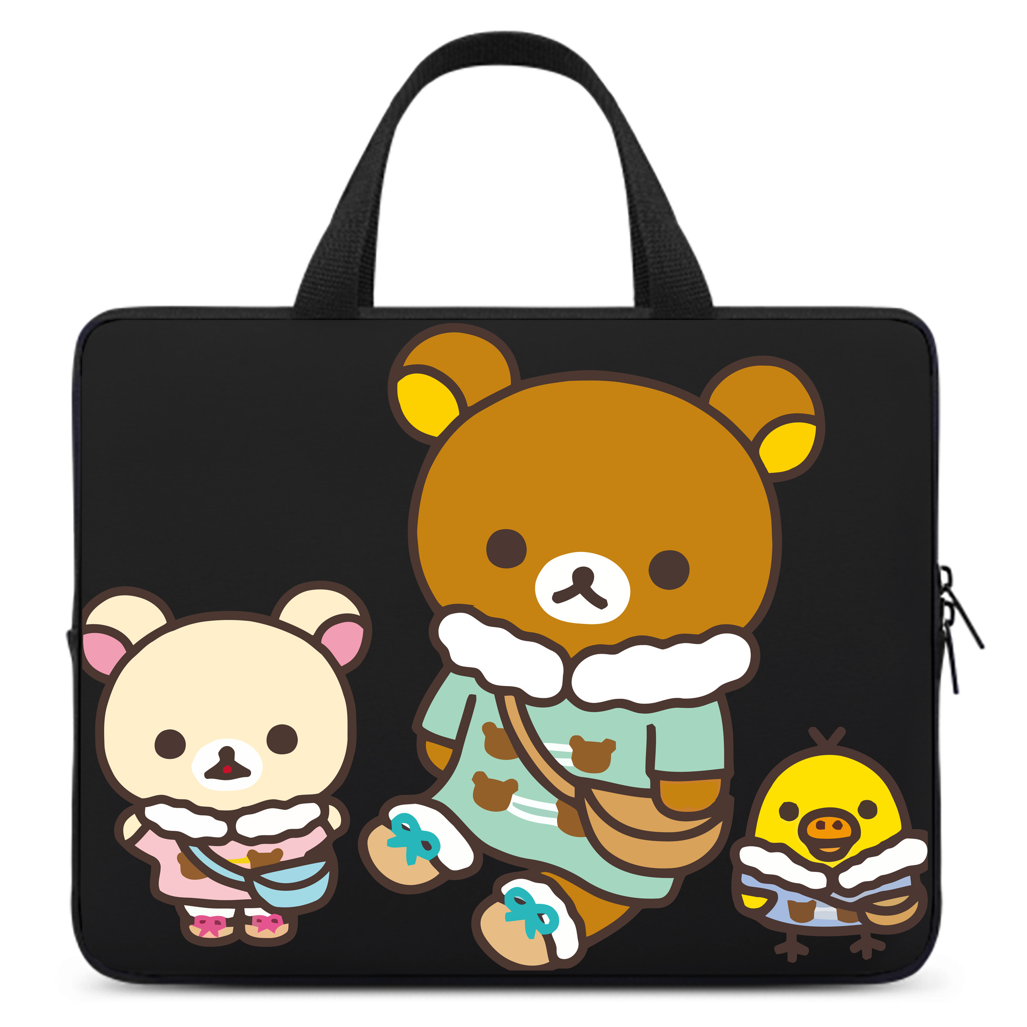 （画像用） リラックマ リラックマ キイロイトリ Rilakkuma Korilakkuma Kiiroitori 手提げノートパソコンバッグ