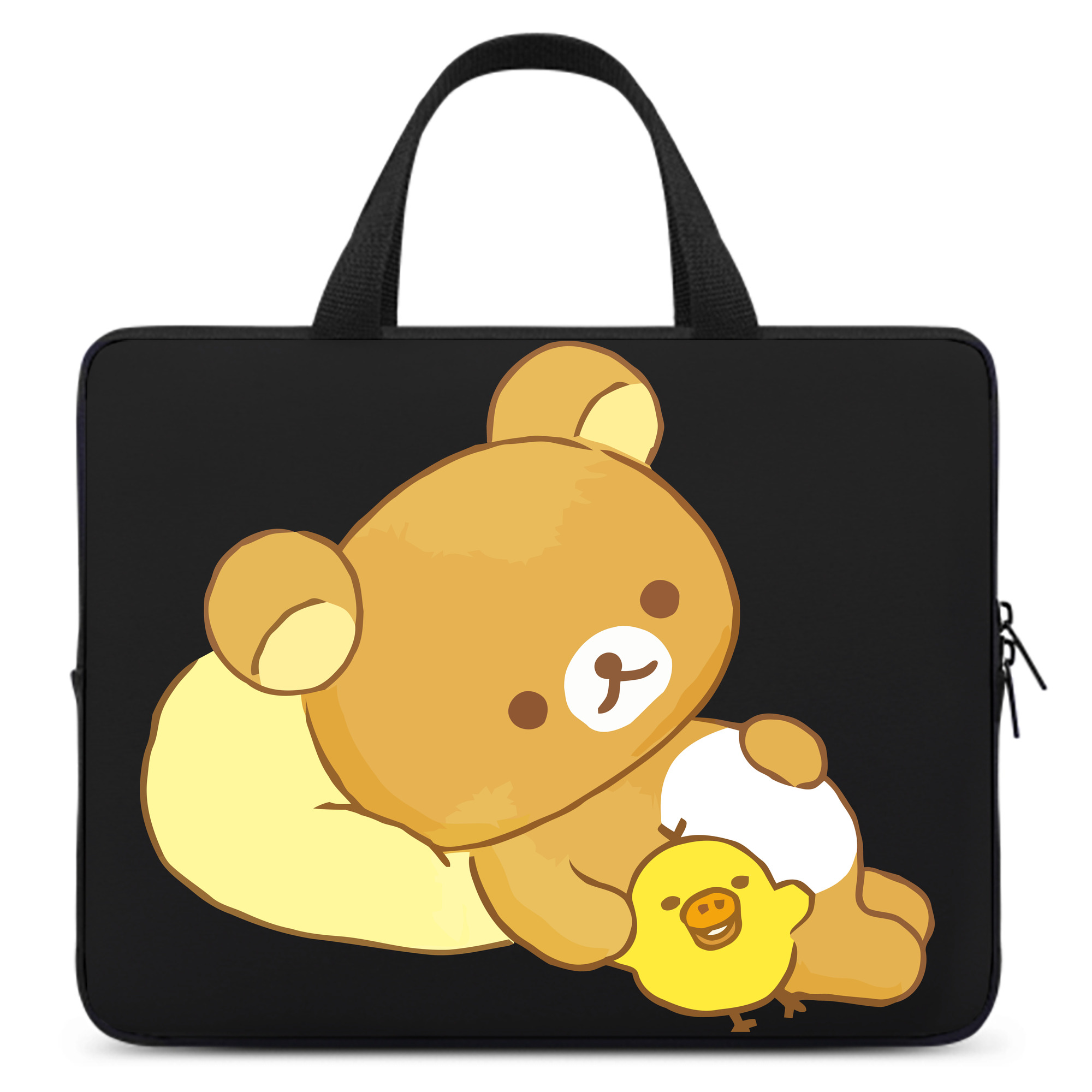 （画像用） リラックマ リラックマ キイロイトリ Rilakkuma Korilakkuma Kiiroitori 手提げノートパソコンバッグ