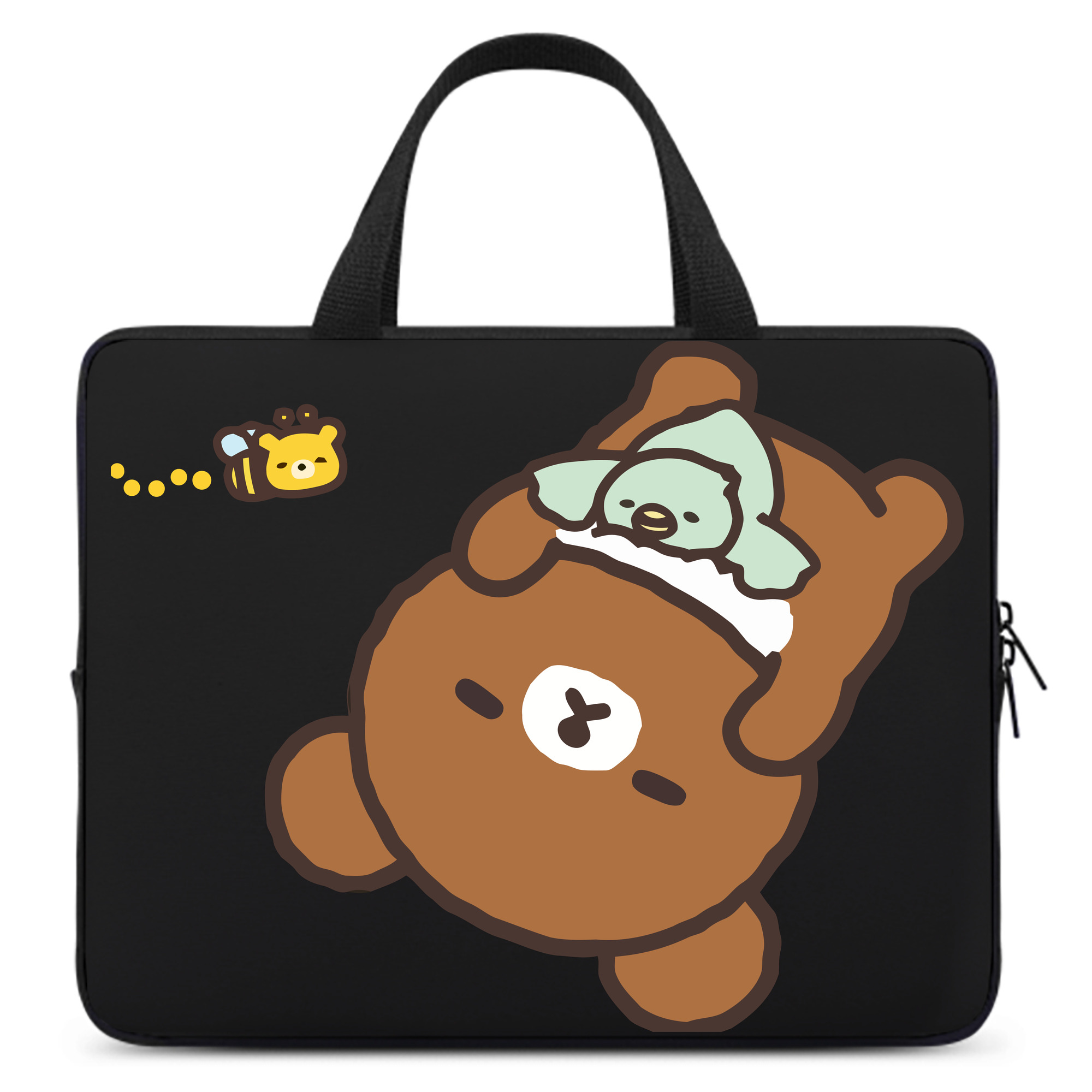 （画像用） リラックマ リラックマ キイロイトリ Rilakkuma Korilakkuma Kiiroitori 手提げノートパソコンバッグ