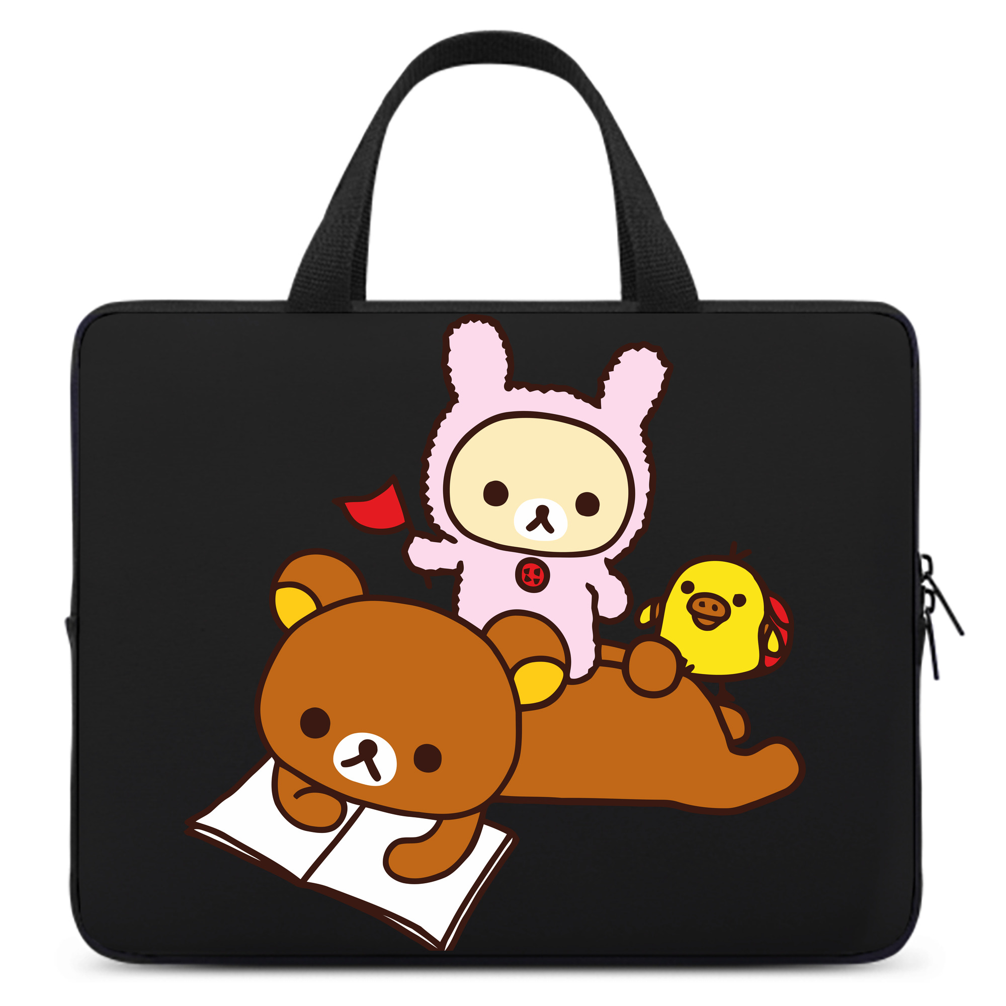 （画像用） リラックマ リラックマ キイロイトリ Rilakkuma Korilakkuma Kiiroitori 手提げノートパソコンバッグ