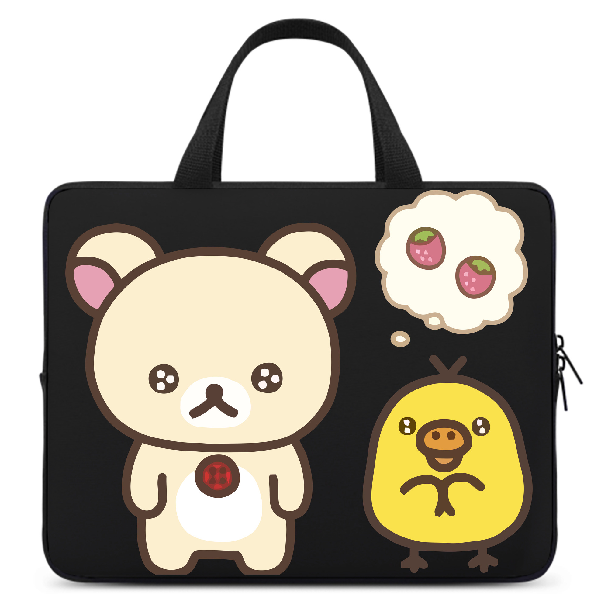（画像用） リラックマ リラックマ キイロイトリ Rilakkuma Korilakkuma Kiiroitori 手提げノートパソコンバッグ