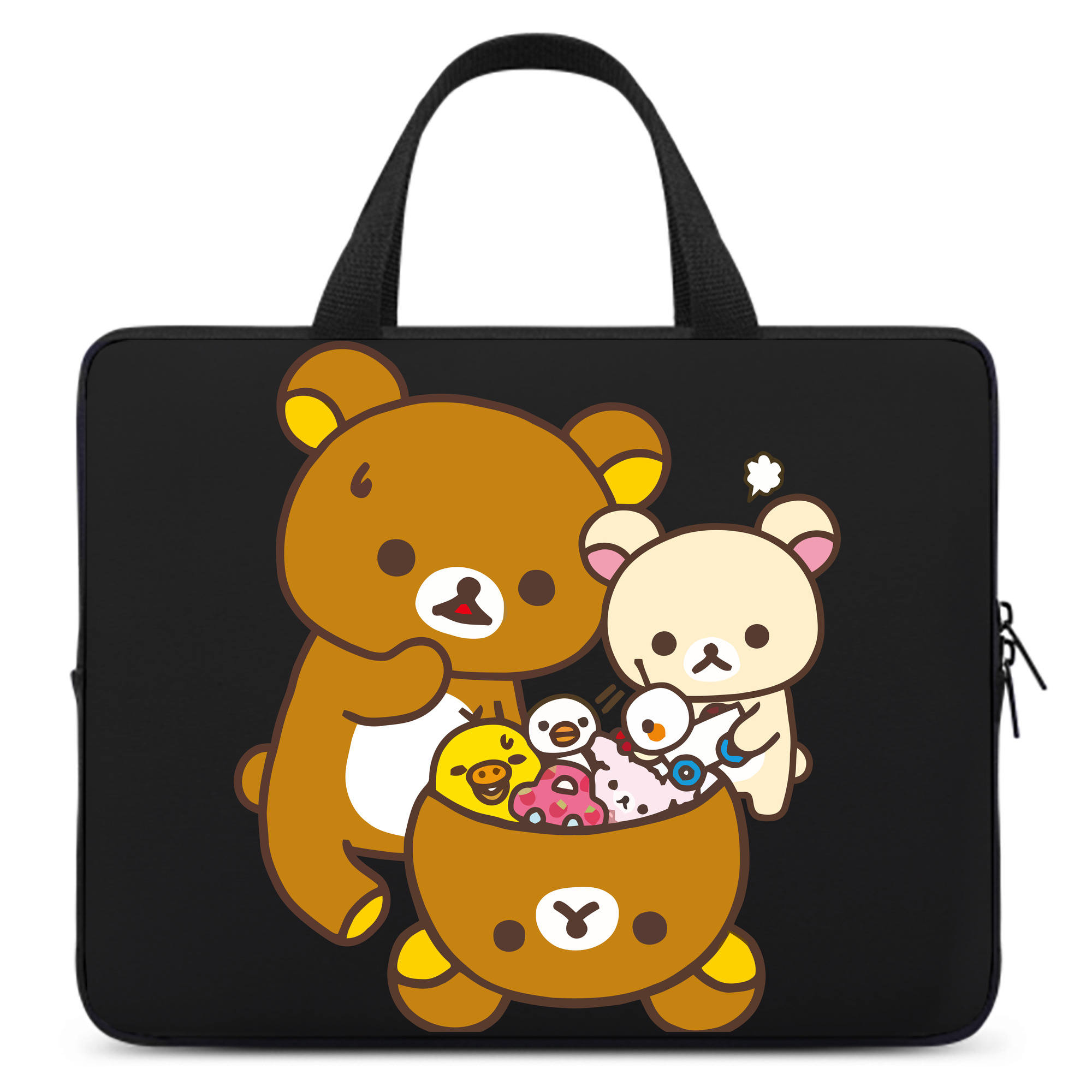 （画像用） リラックマ リラックマ キイロイトリ Rilakkuma Korilakkuma Kiiroitori 手提げノートパソコンバッグ