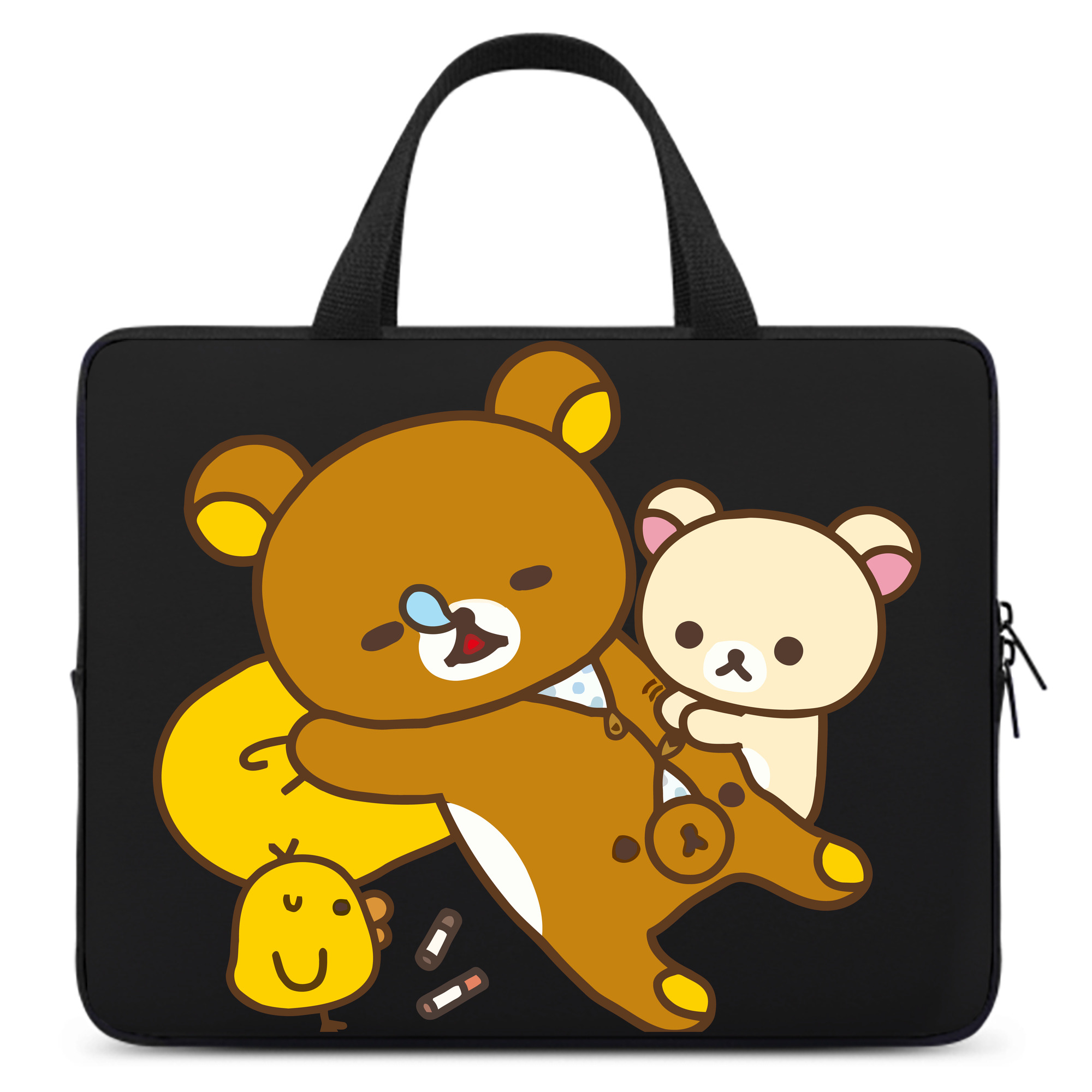 （画像用） リラックマ リラックマ キイロイトリ Rilakkuma Korilakkuma Kiiroitori 手提げノートパソコンバッグ