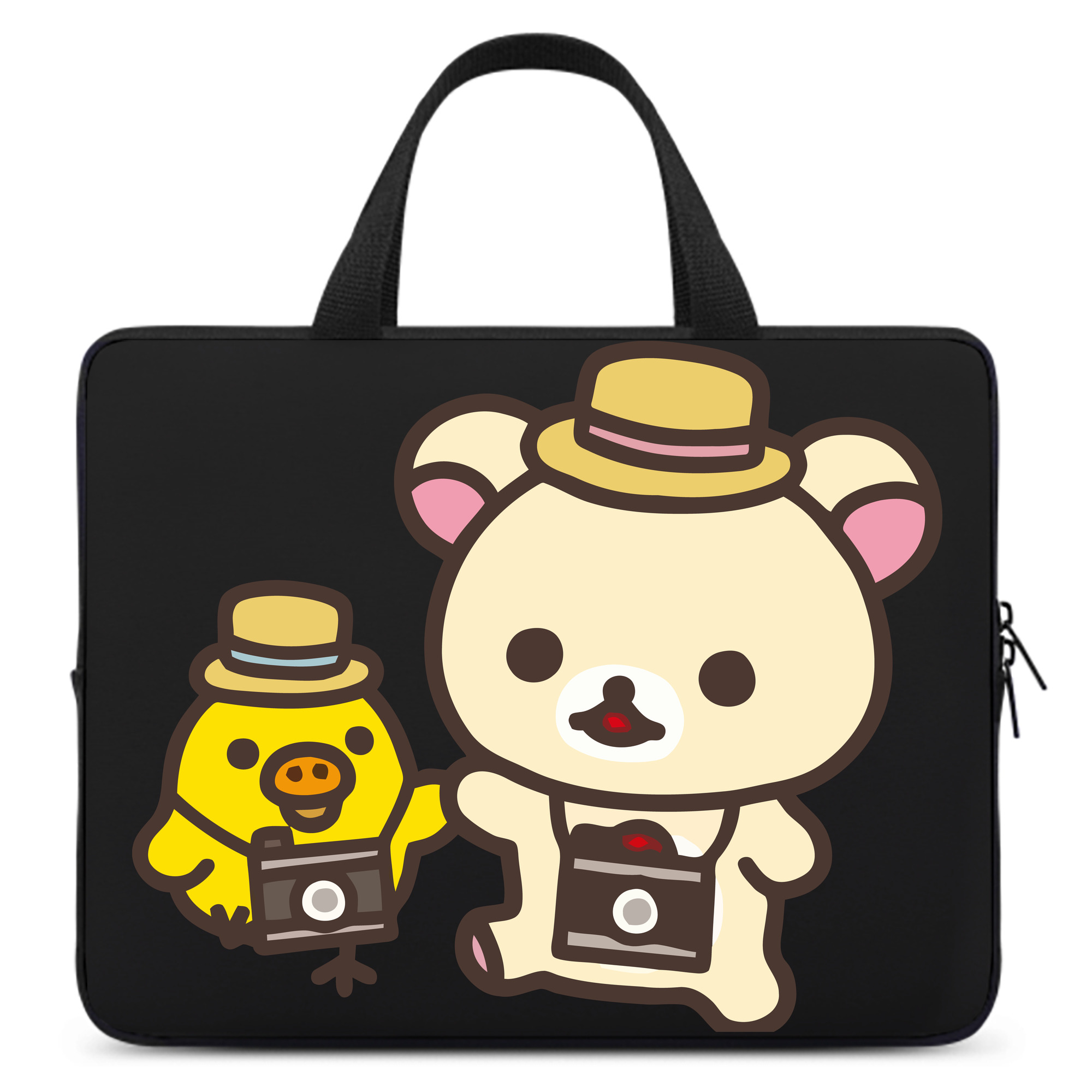 （画像用） リラックマ リラックマ キイロイトリ Rilakkuma Korilakkuma Kiiroitori 手提げノートパソコンバッグ