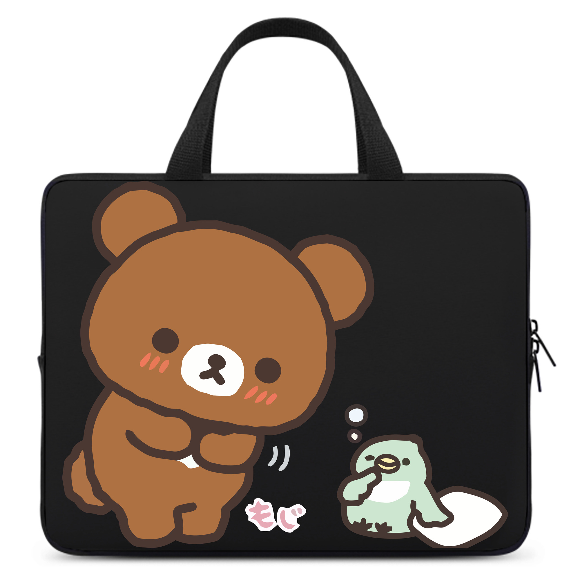 （画像用） リラックマ リラックマ キイロイトリ Rilakkuma Korilakkuma Kiiroitori 手提げノートパソコンバッグ